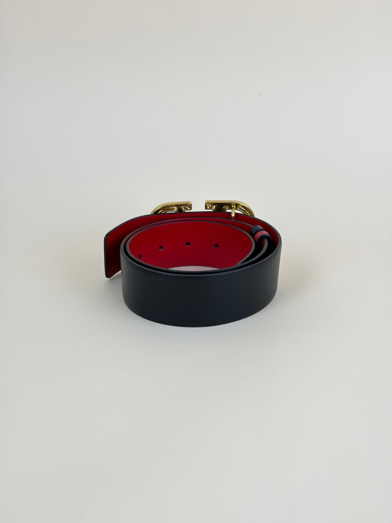 Valentino Bicolor Reversible Vlogo Signature Glossy 40mm Belt 28
