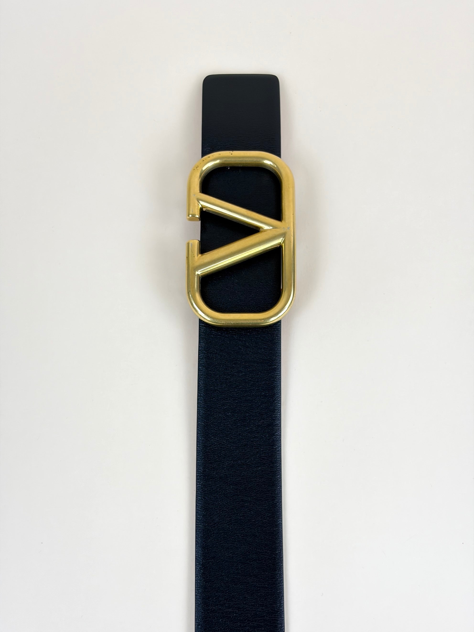 Valentino Bicolor Reversible Vlogo Signature Glossy 40mm Belt 28