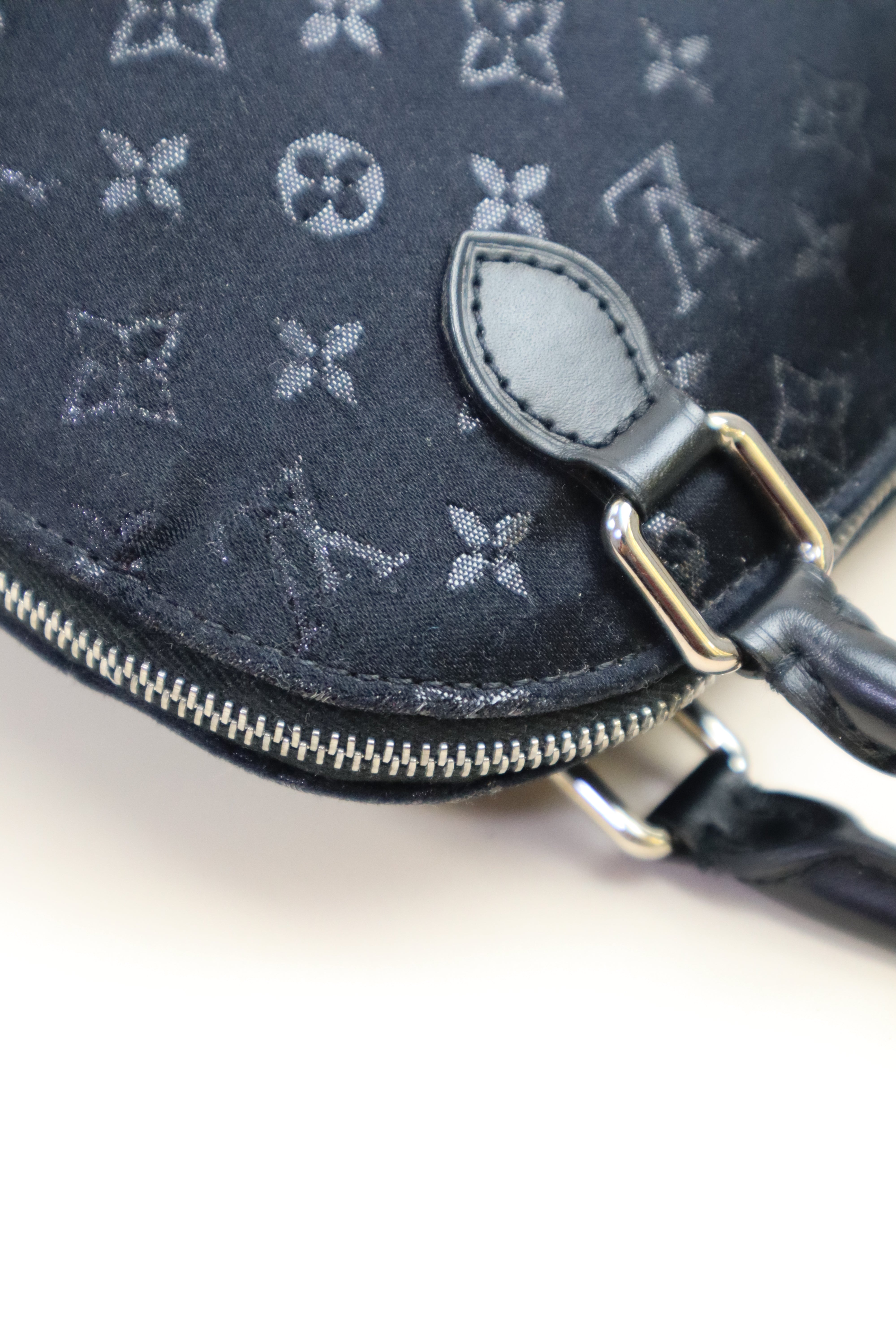 Louis Vuitton Black Monogram Satin Mini Alma Bag