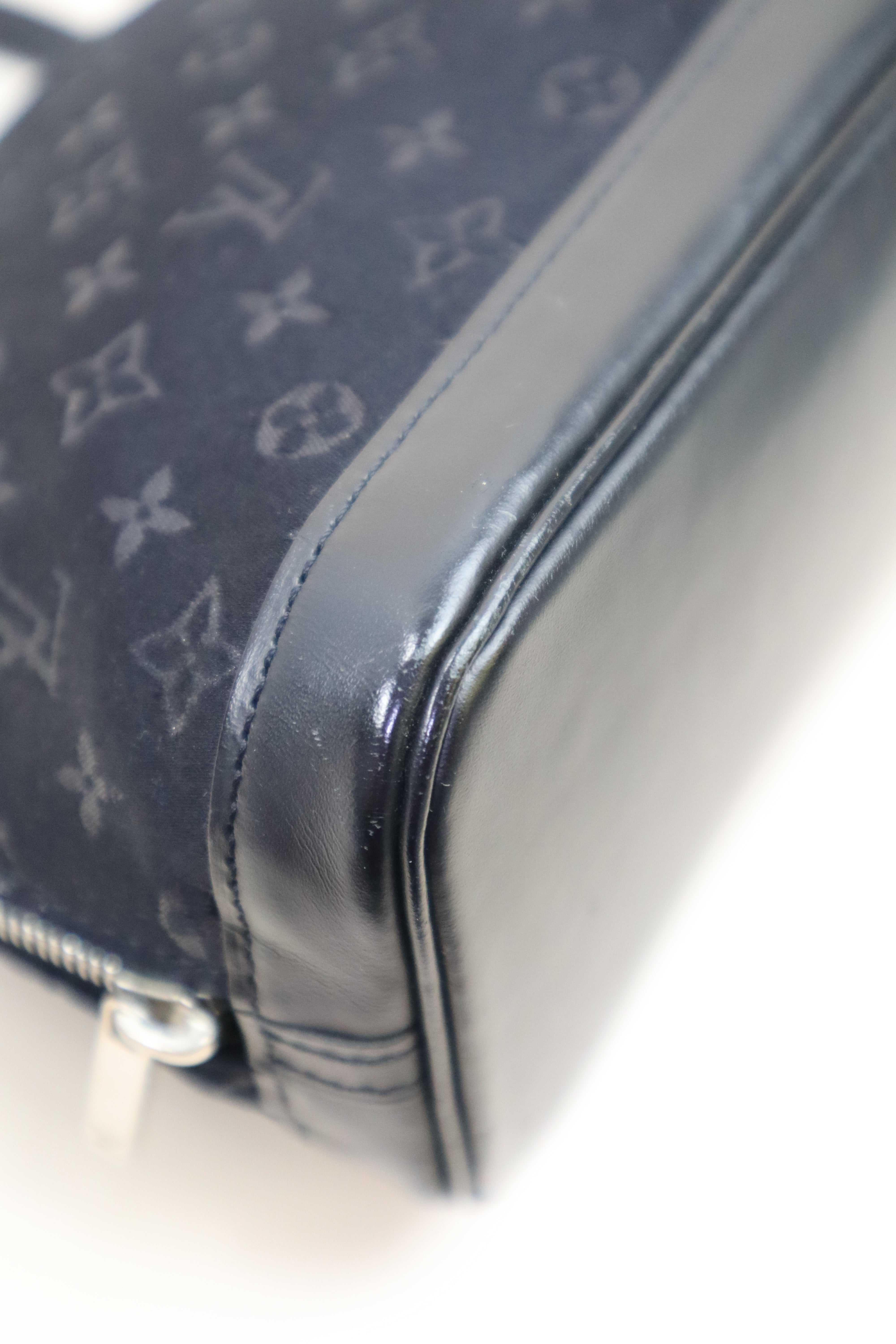 Louis Vuitton Black Monogram Satin Mini Alma Bag