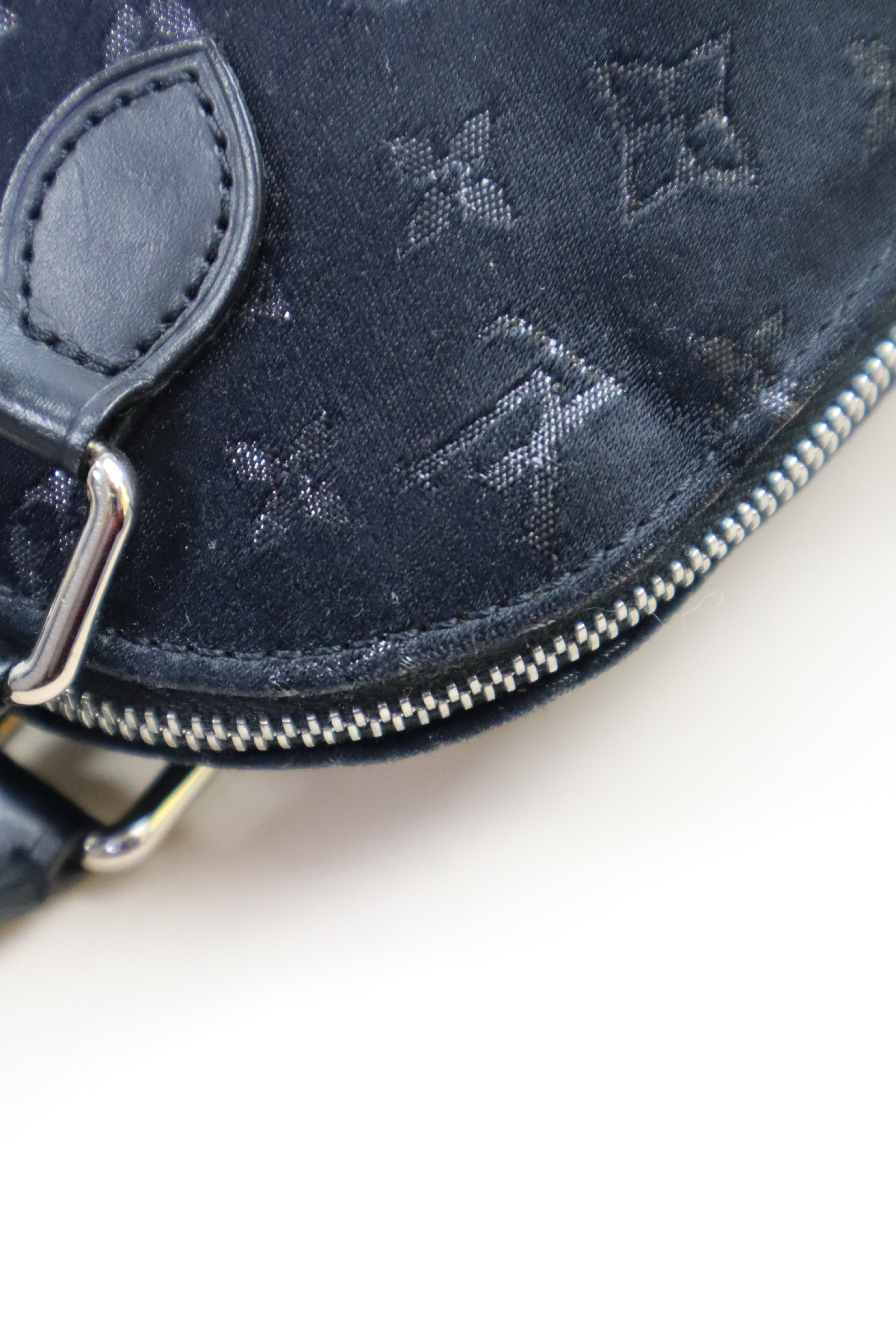 Louis Vuitton Black Monogram Satin Mini Alma Bag