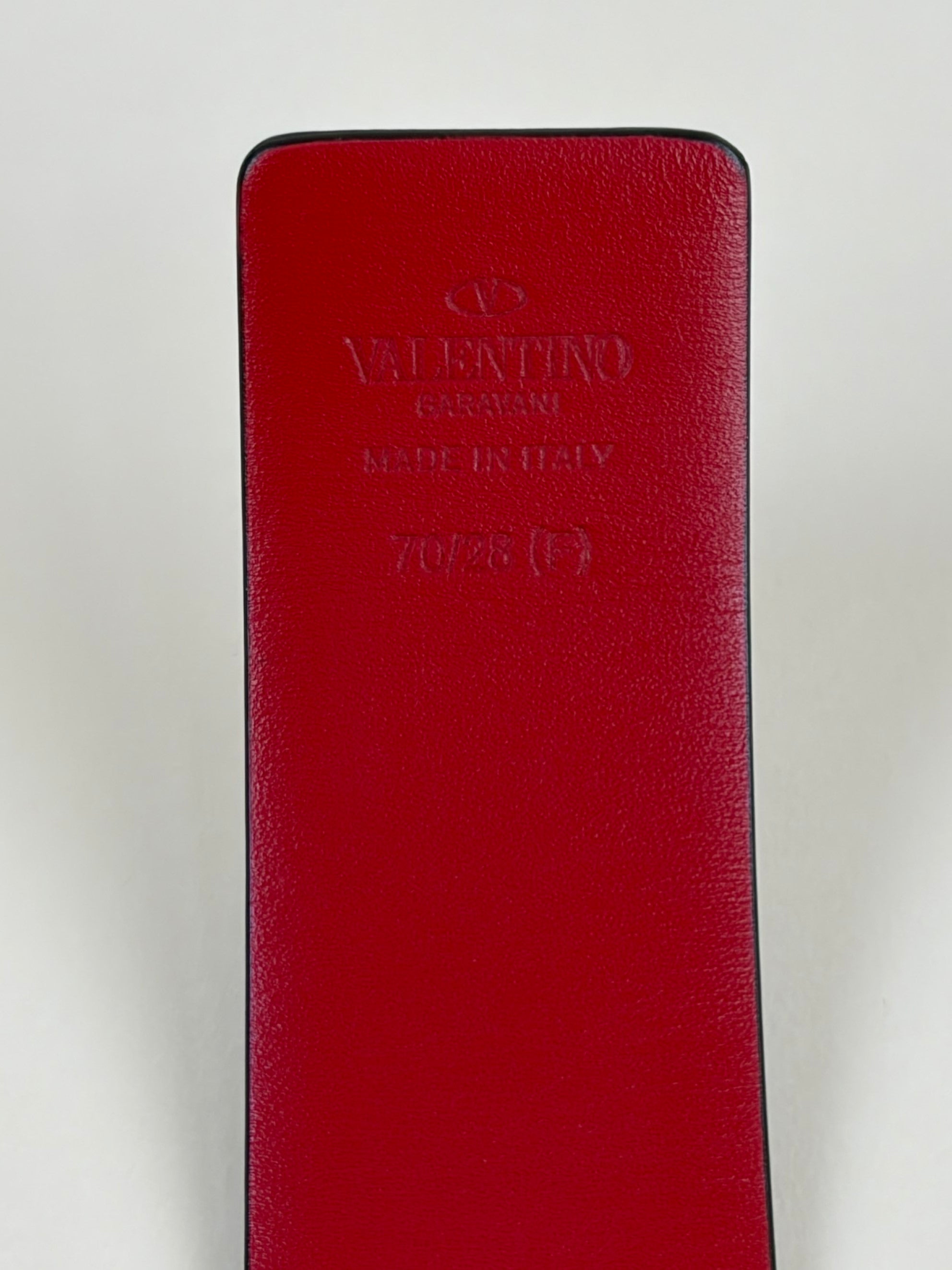 Valentino Bicolor Reversible Vlogo Signature Glossy 40mm Belt 28
