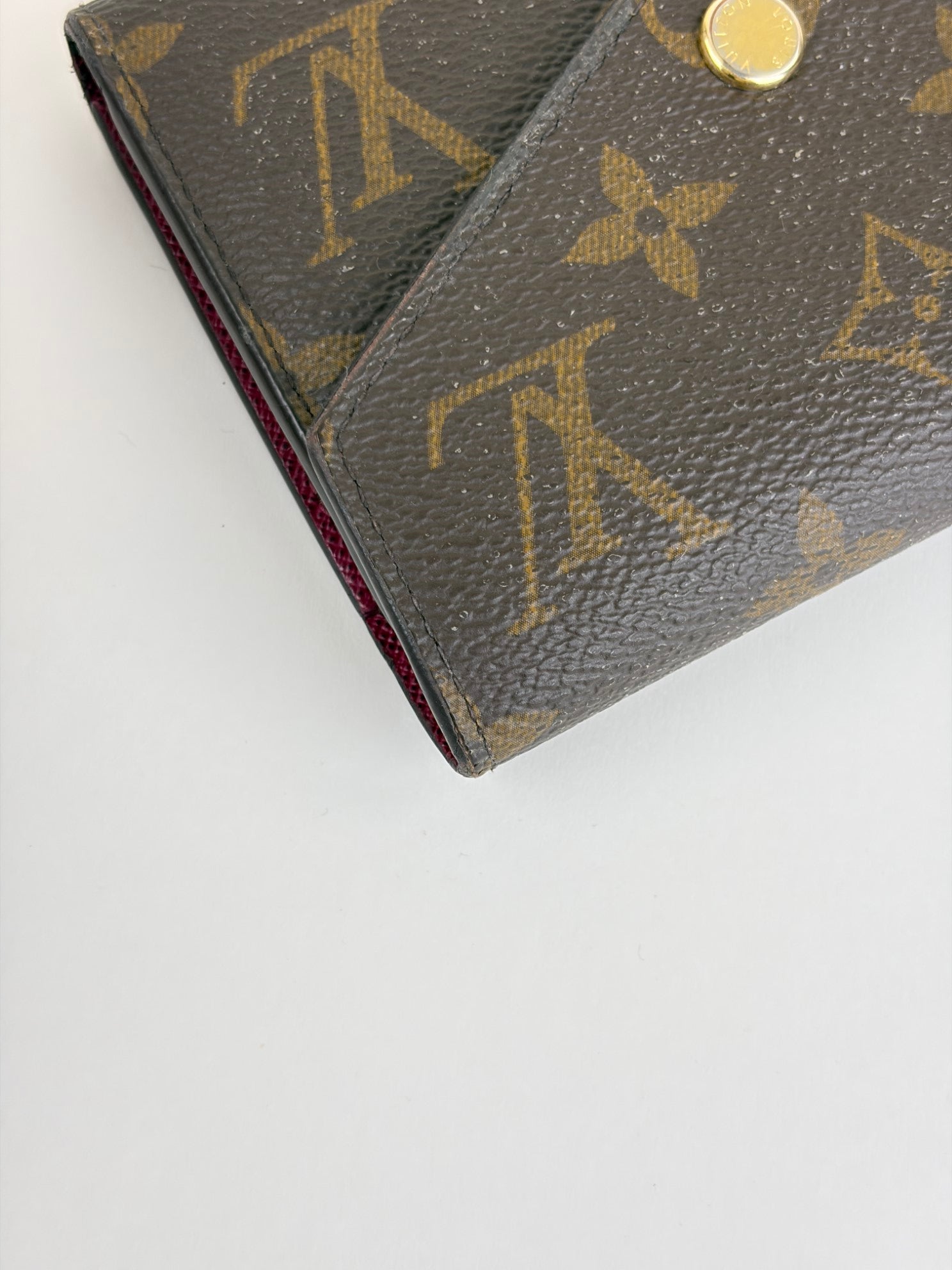 Louis Vuitton fuchsia/Monogram canvas victorine wallet