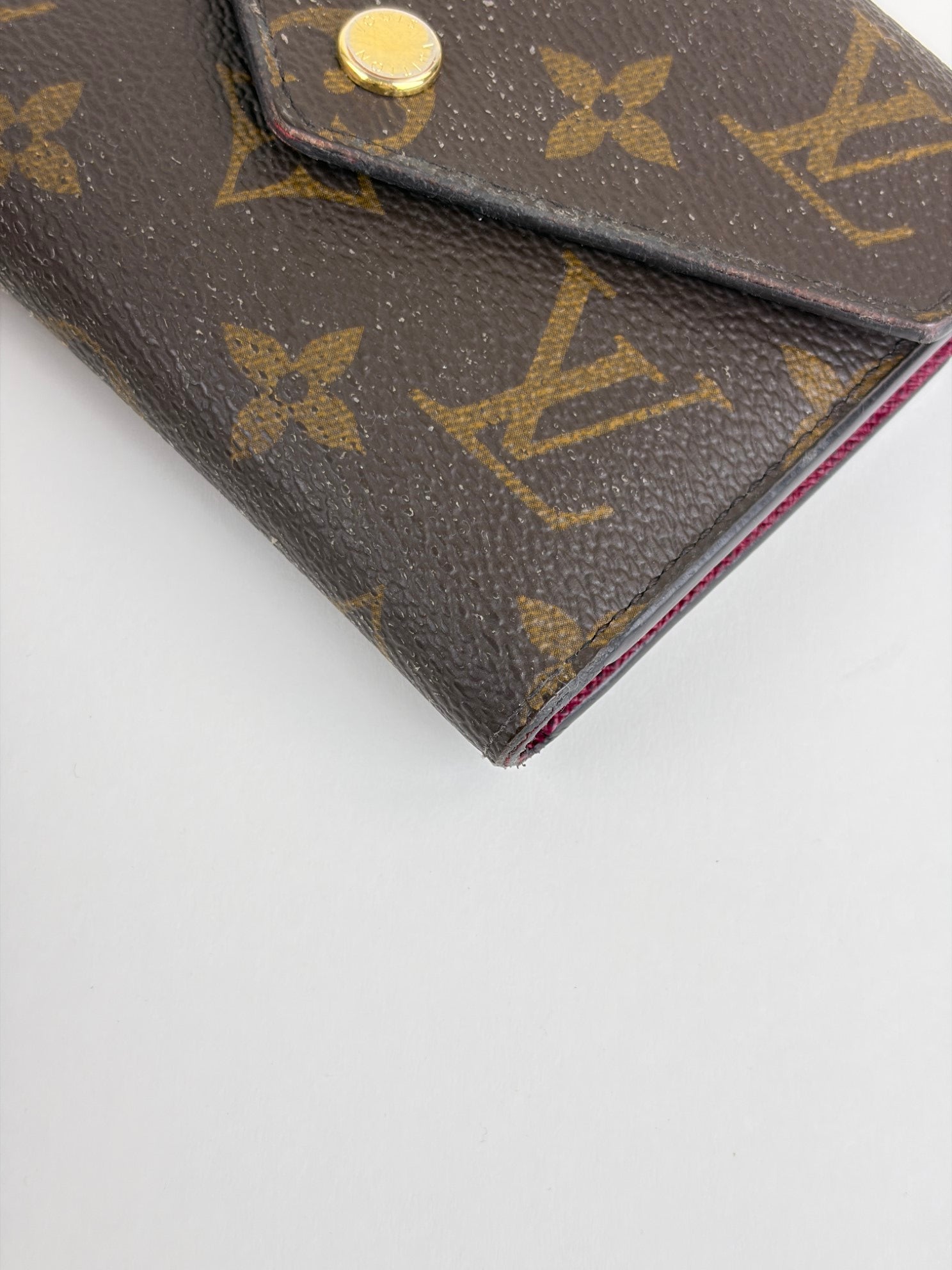 Louis Vuitton fuchsia/Monogram canvas victorine wallet