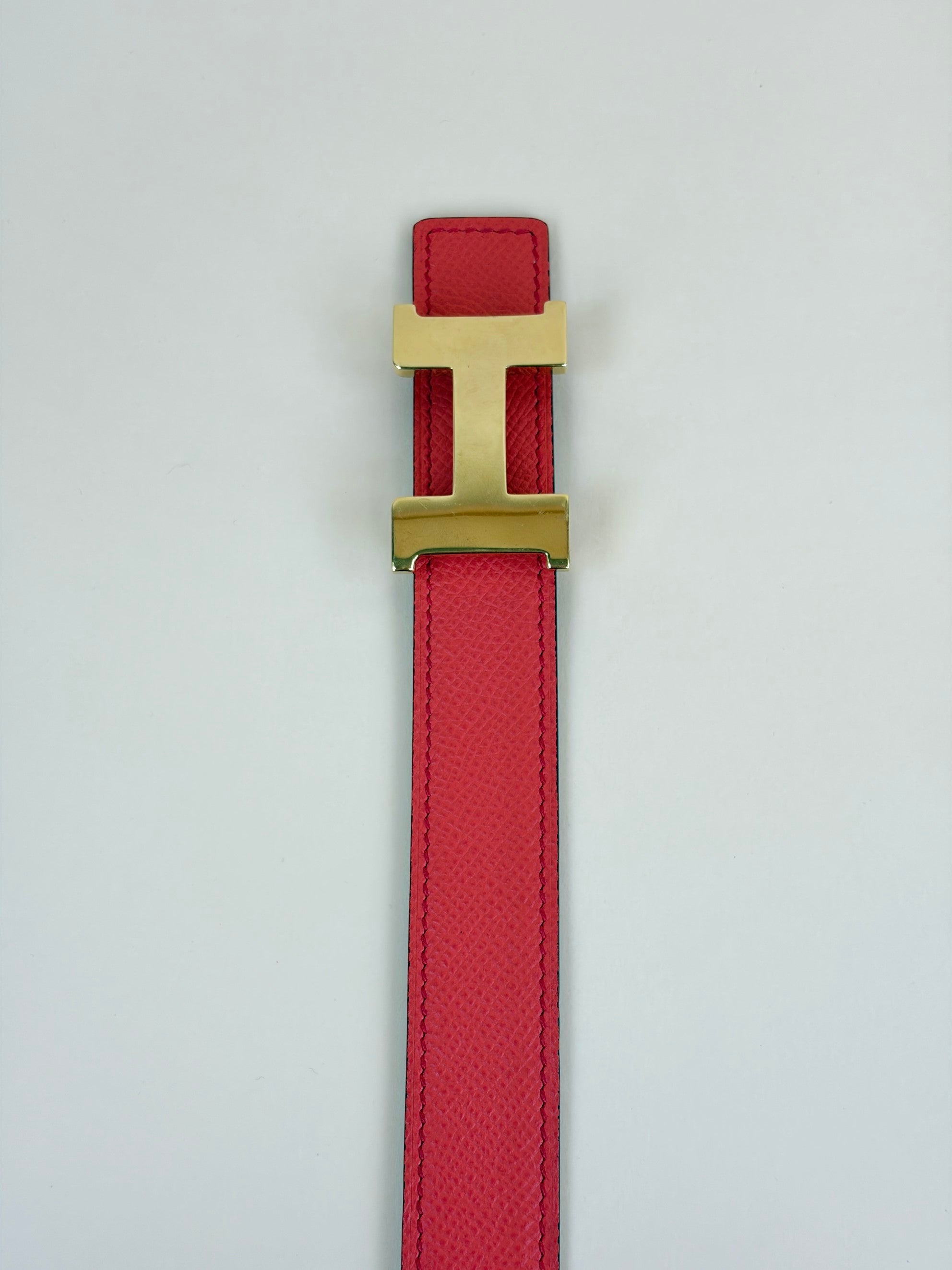 Hermes Bicolor Reversible Mini H 24mm Buckle Belt
