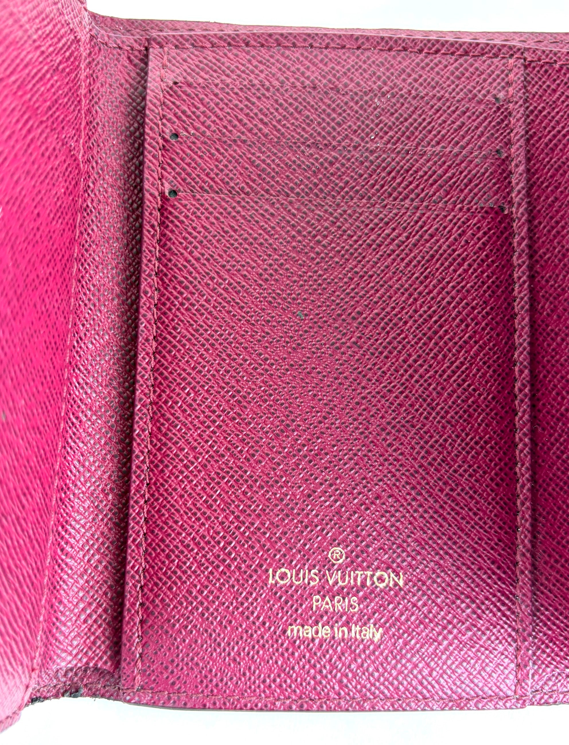 Louis Vuitton fuchsia/Monogram canvas victorine wallet