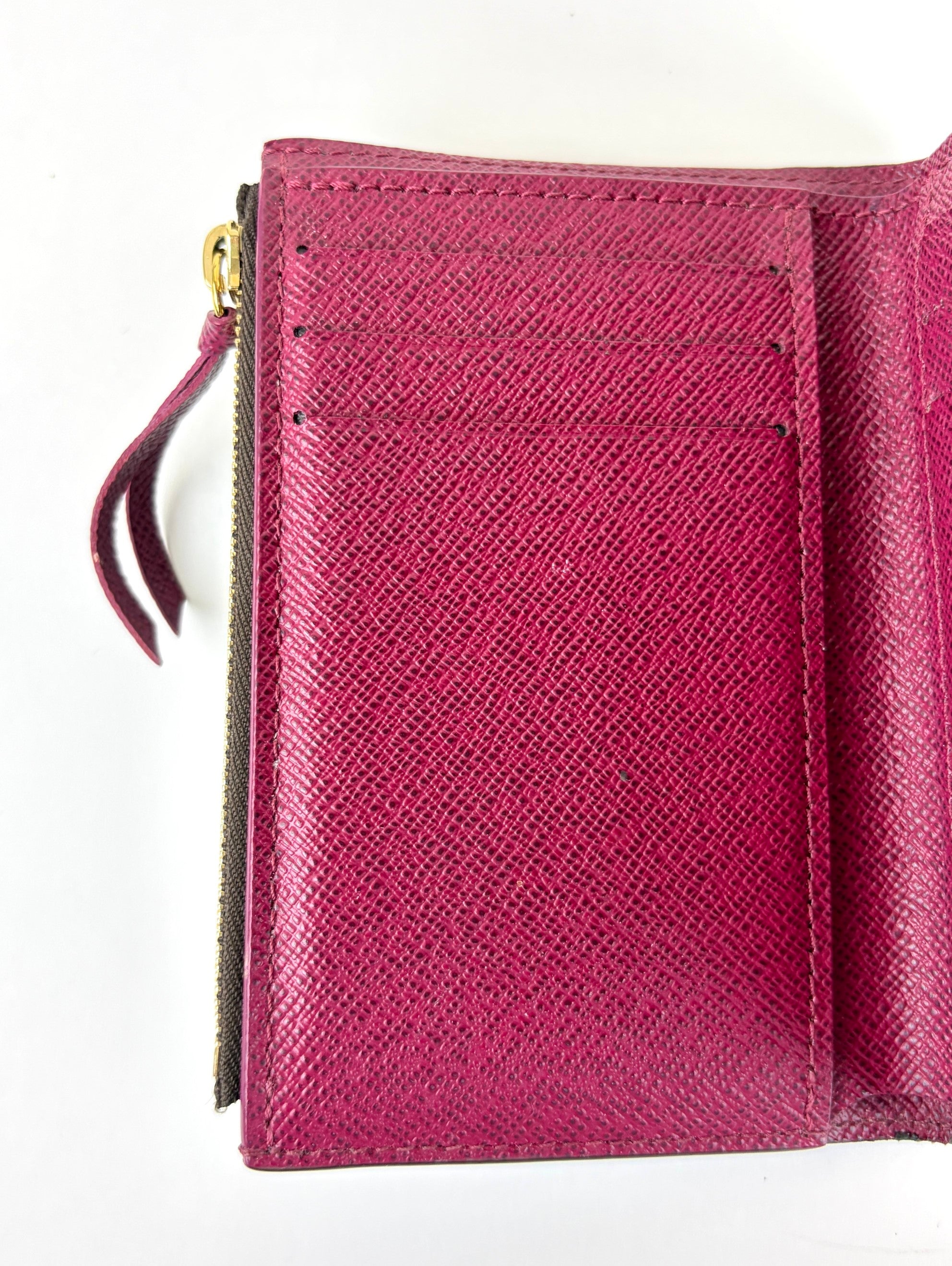 Louis Vuitton fuchsia/Monogram canvas victorine wallet