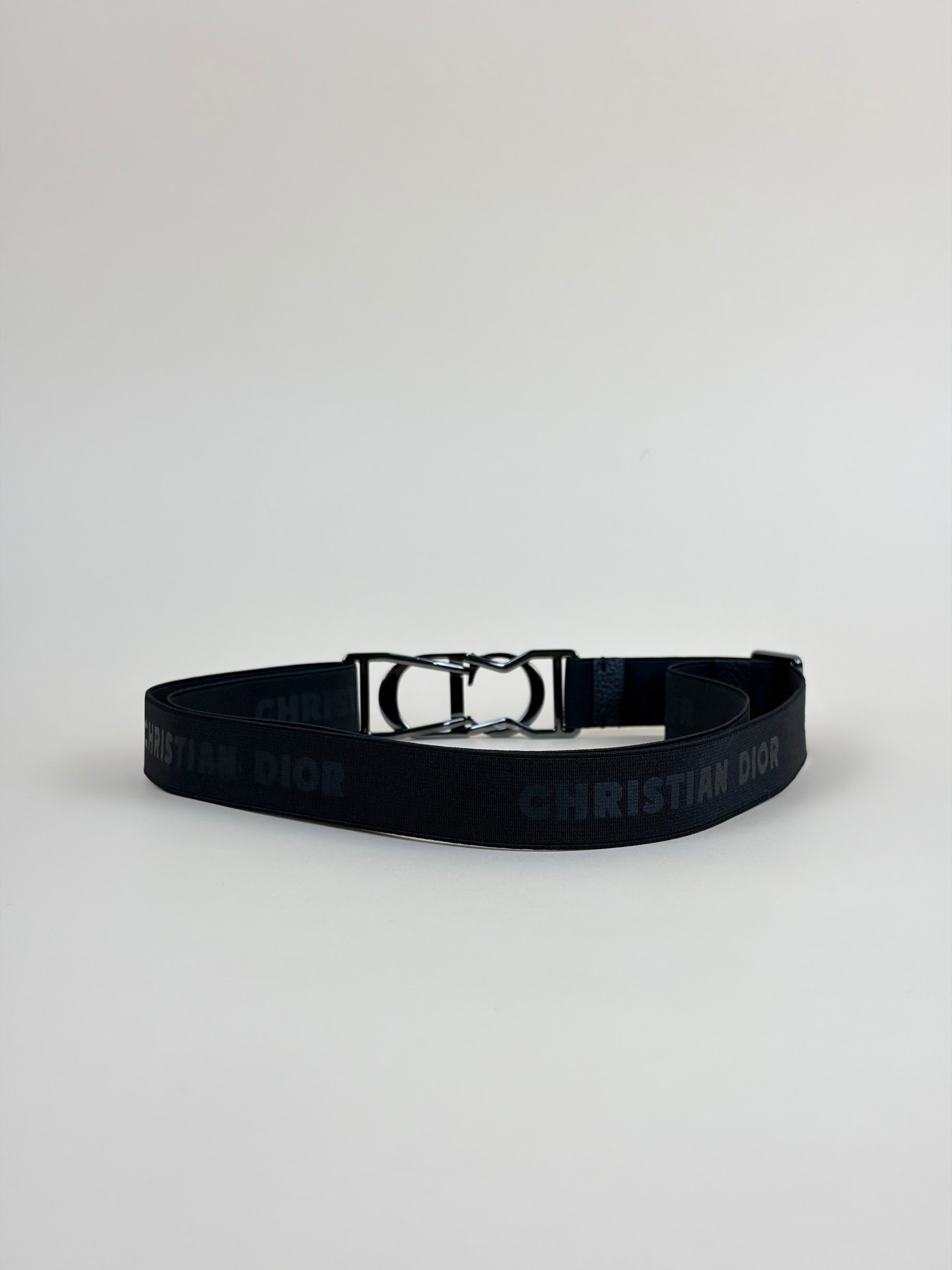 Christian Dior Black CD Logo Belt