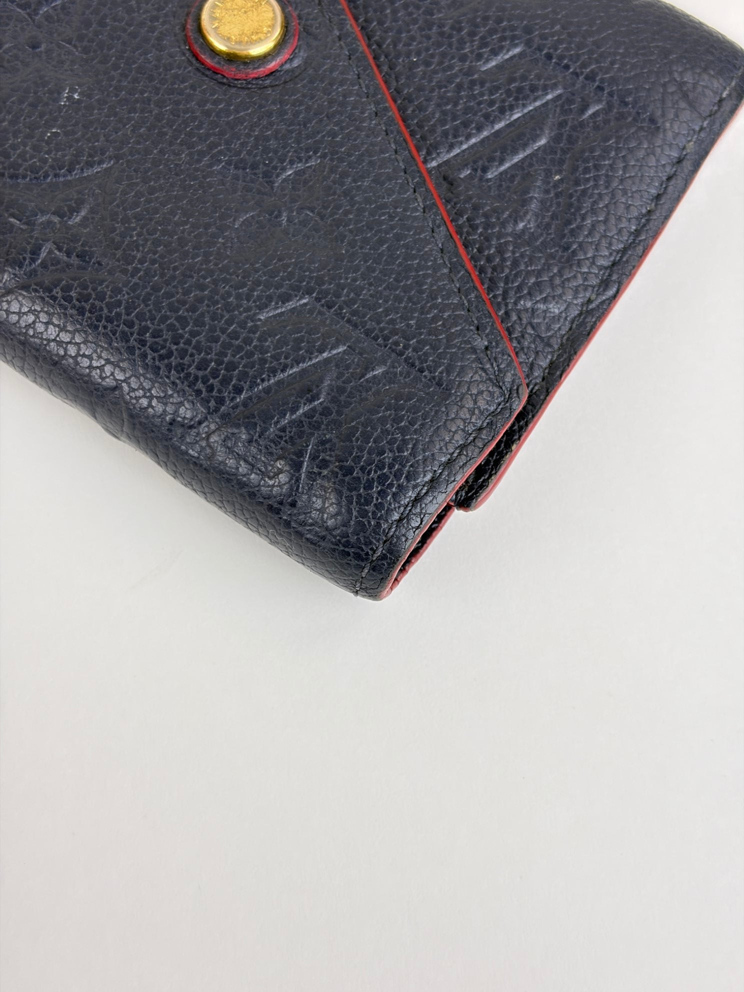Louis Vuitton Black marine rouge monogram Empreinte victorine wallet