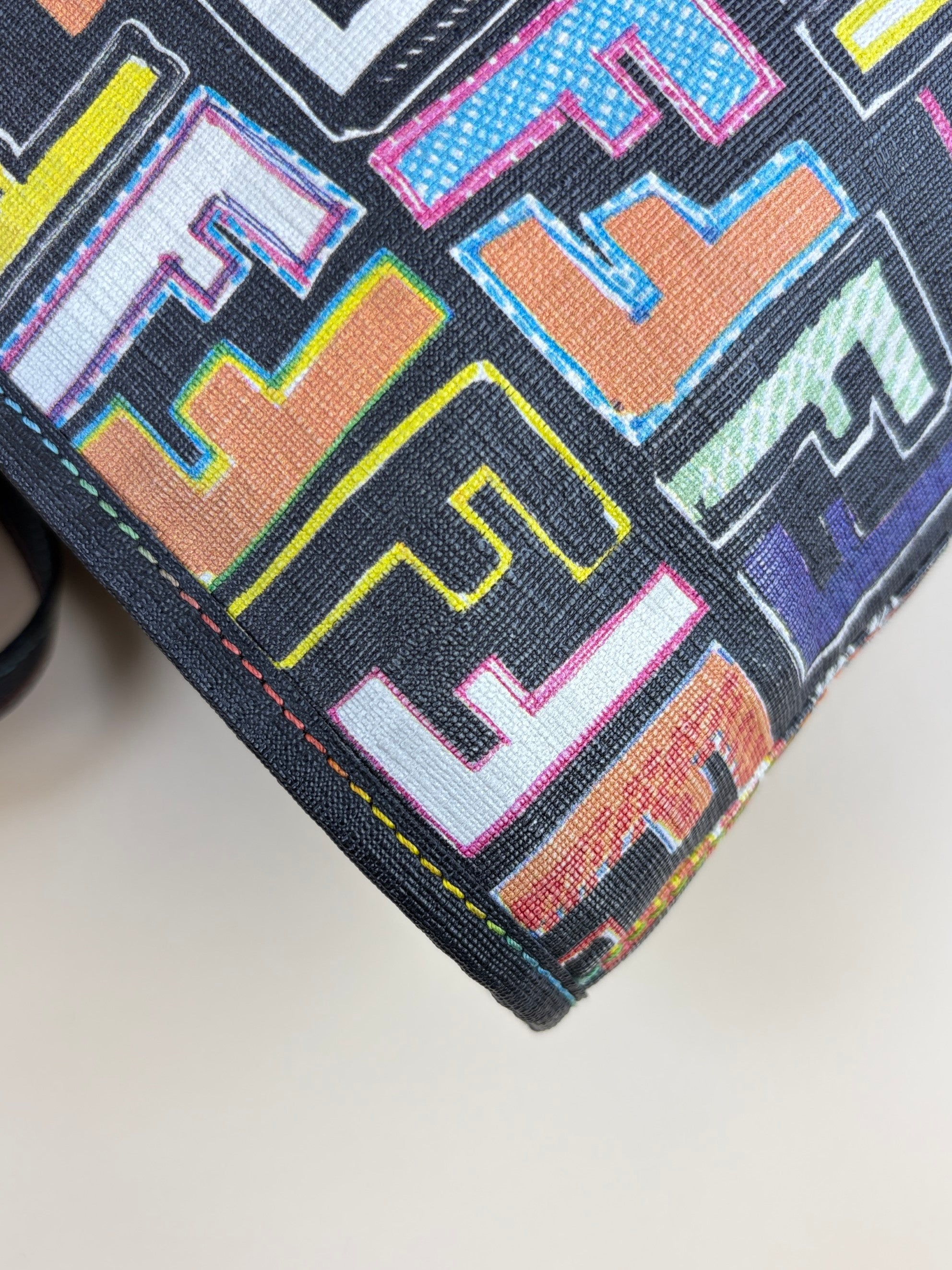 Fendi Multicolor Zucca FF Spalmati Roll Tote Bag