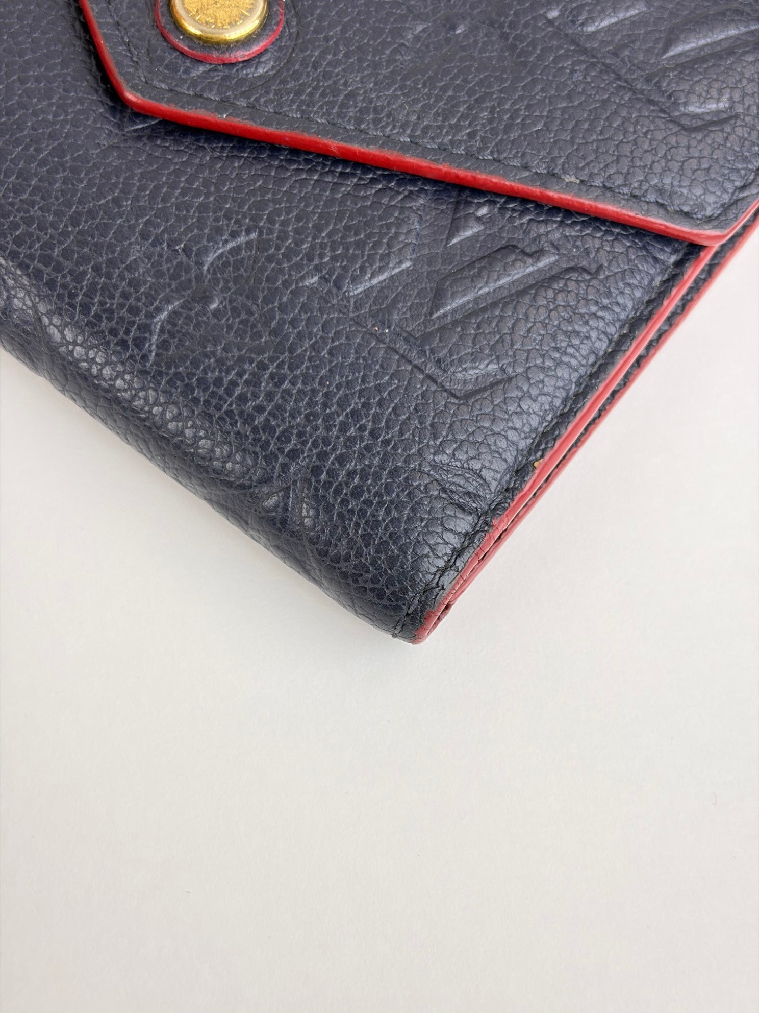 Louis Vuitton Black marine rouge monogram Empreinte victorine wallet