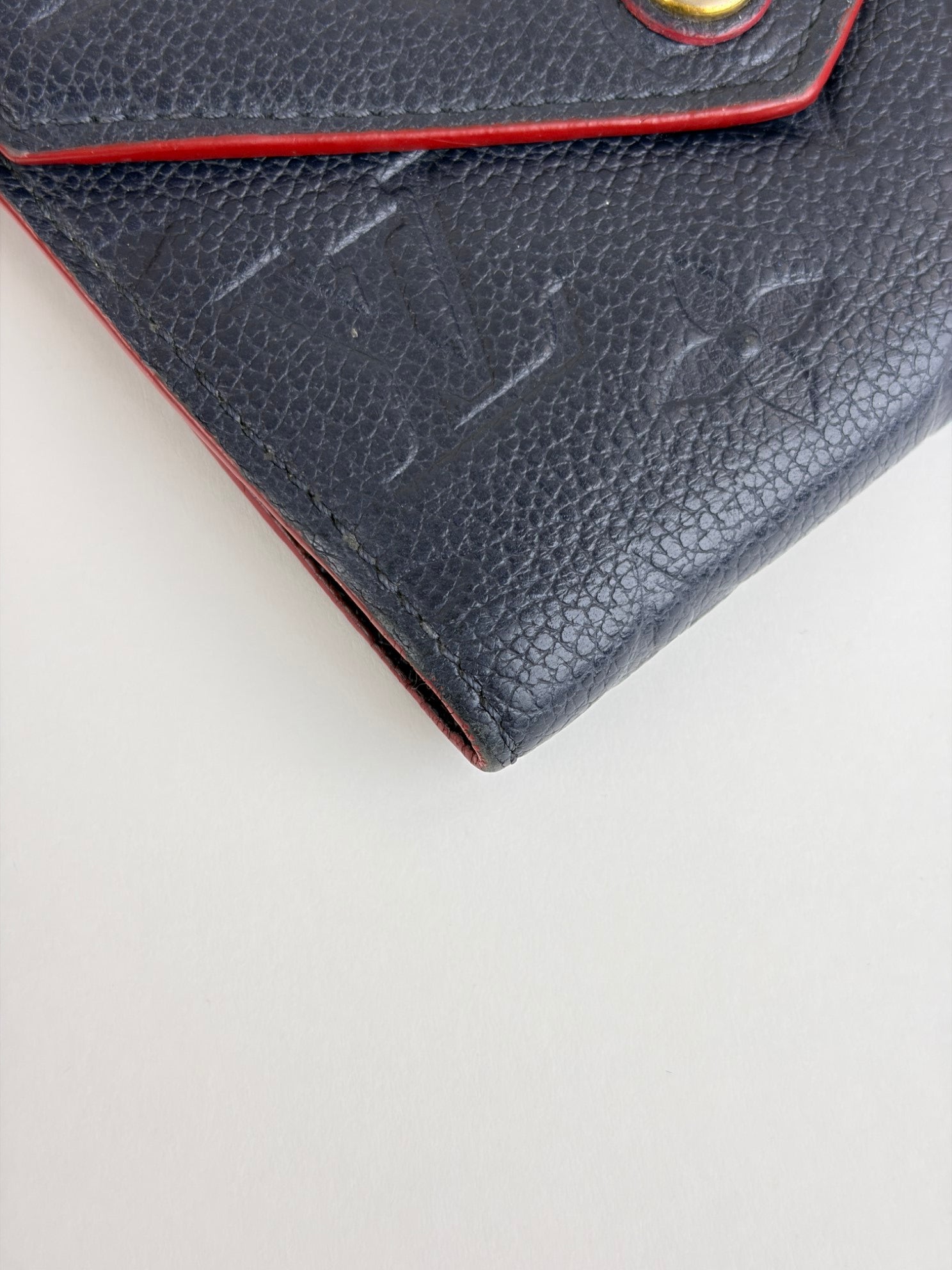 Louis Vuitton Black marine rouge monogram Empreinte victorine wallet