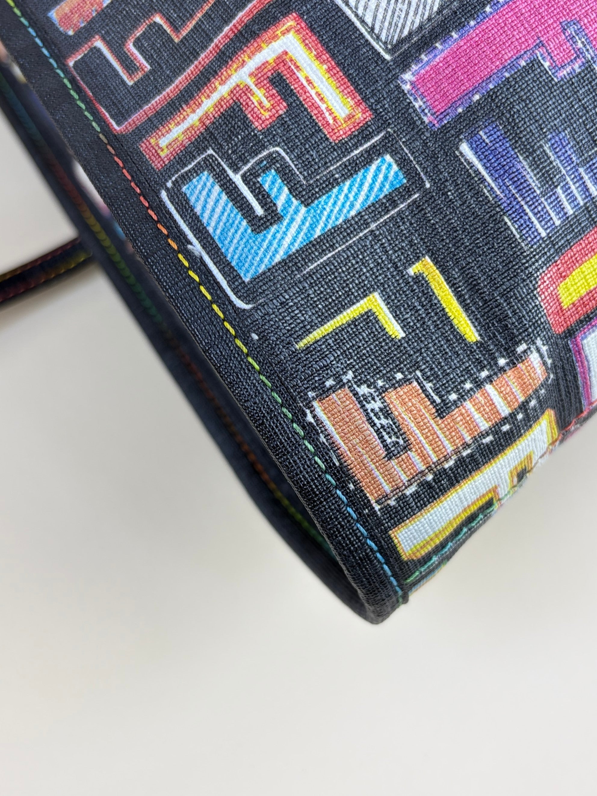 Fendi Multicolor Zucca FF Spalmati Roll Tote Bag