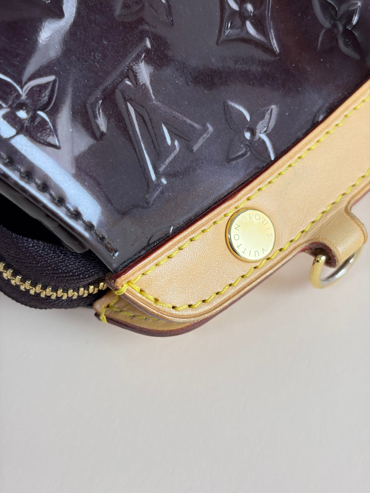 Louis Vuitton Amarante Monogram Vernis brea mm tote bag