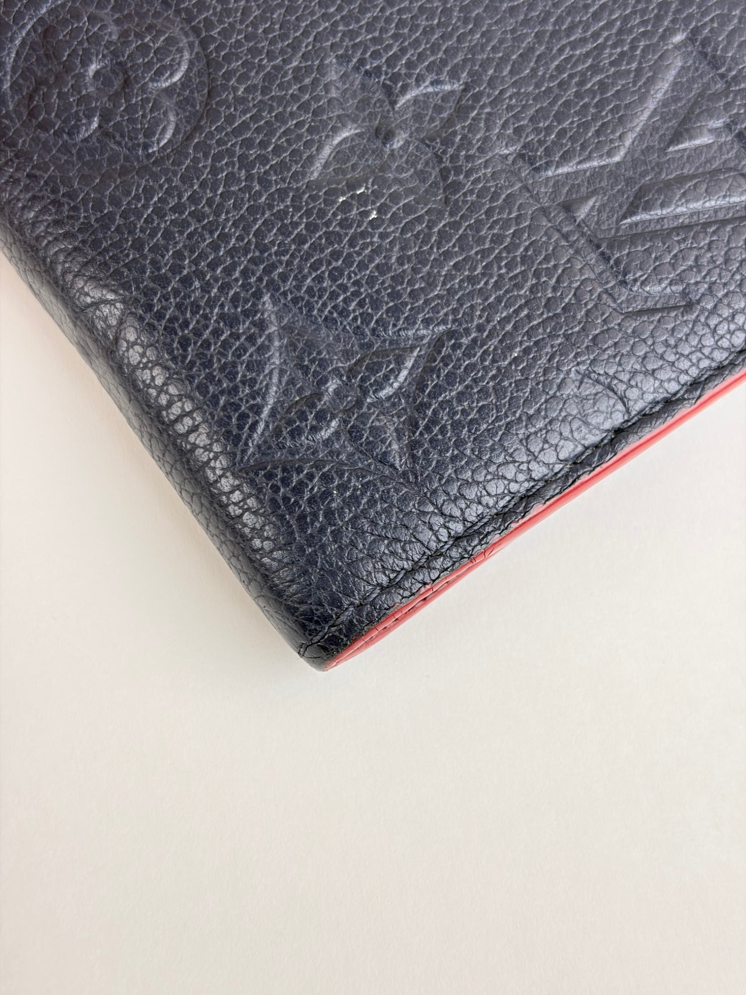 Louis Vuitton Black marine rouge monogram Empreinte victorine wallet