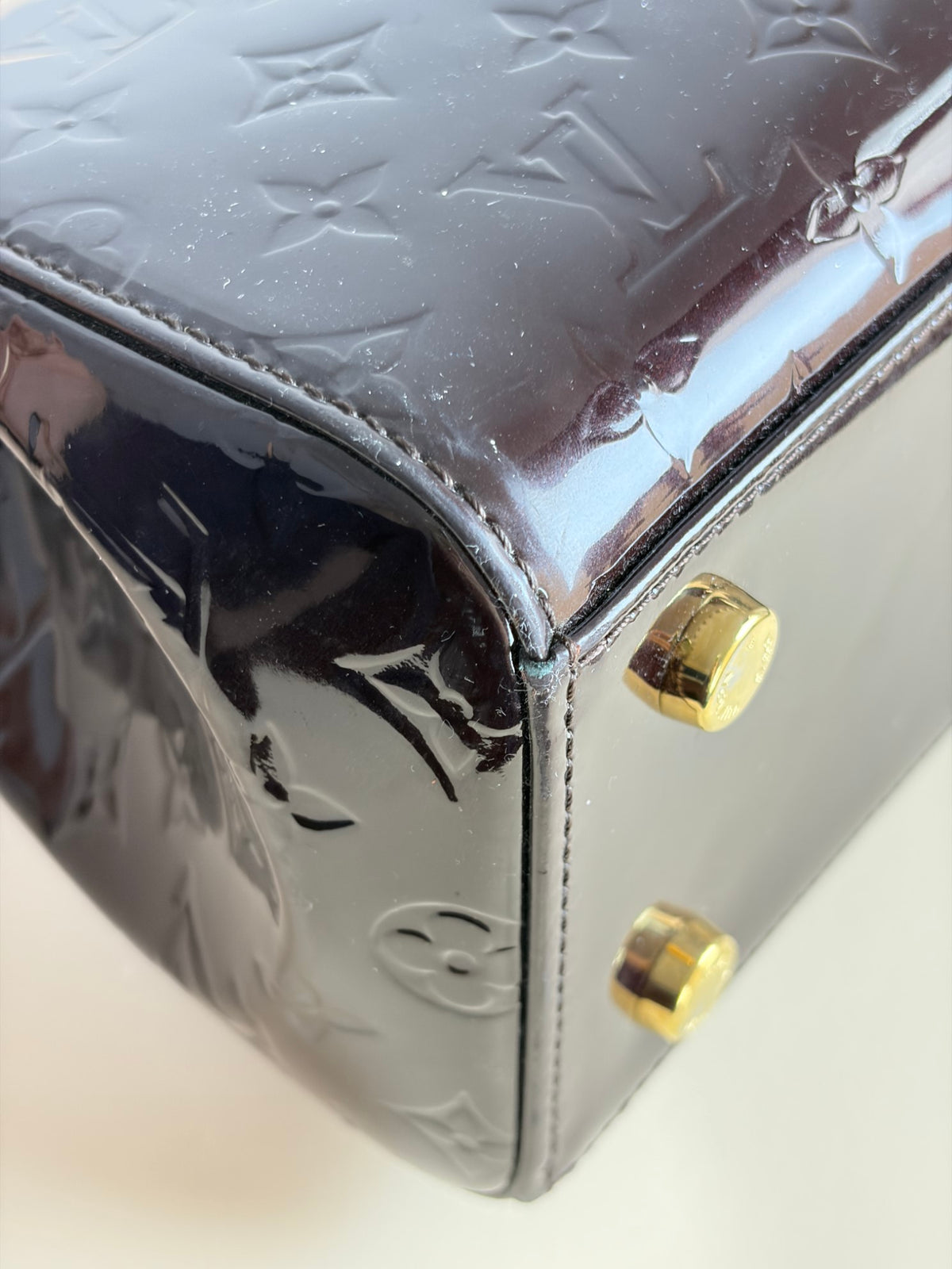Louis Vuitton Amarante Monogram Vernis brea mm tote bag