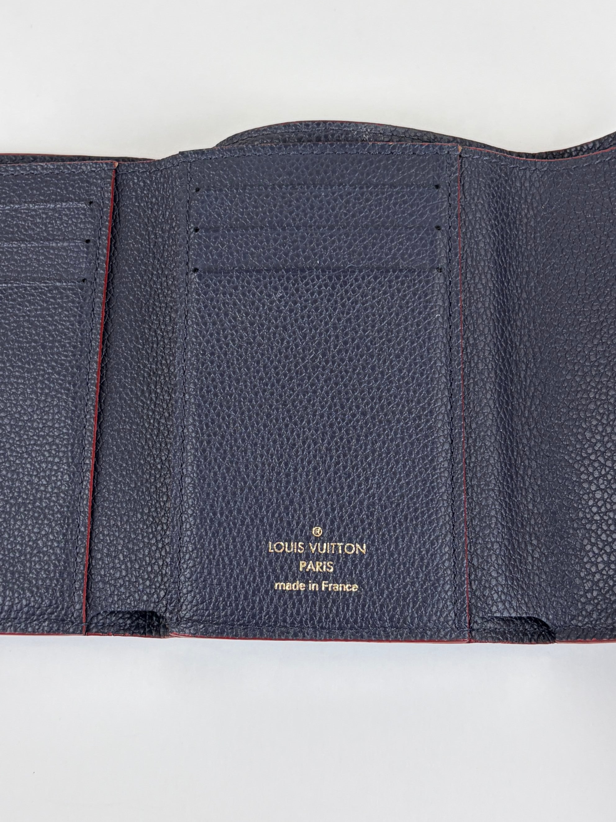Louis Vuitton Black marine rouge monogram Empreinte victorine wallet