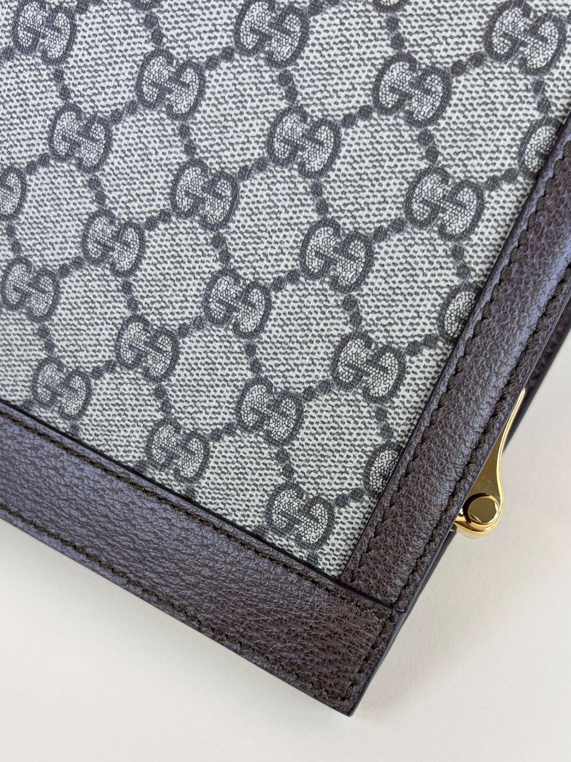 Gucci Brown GG Supreme Monogram Medium Ophidia Chain Shoulder Bag