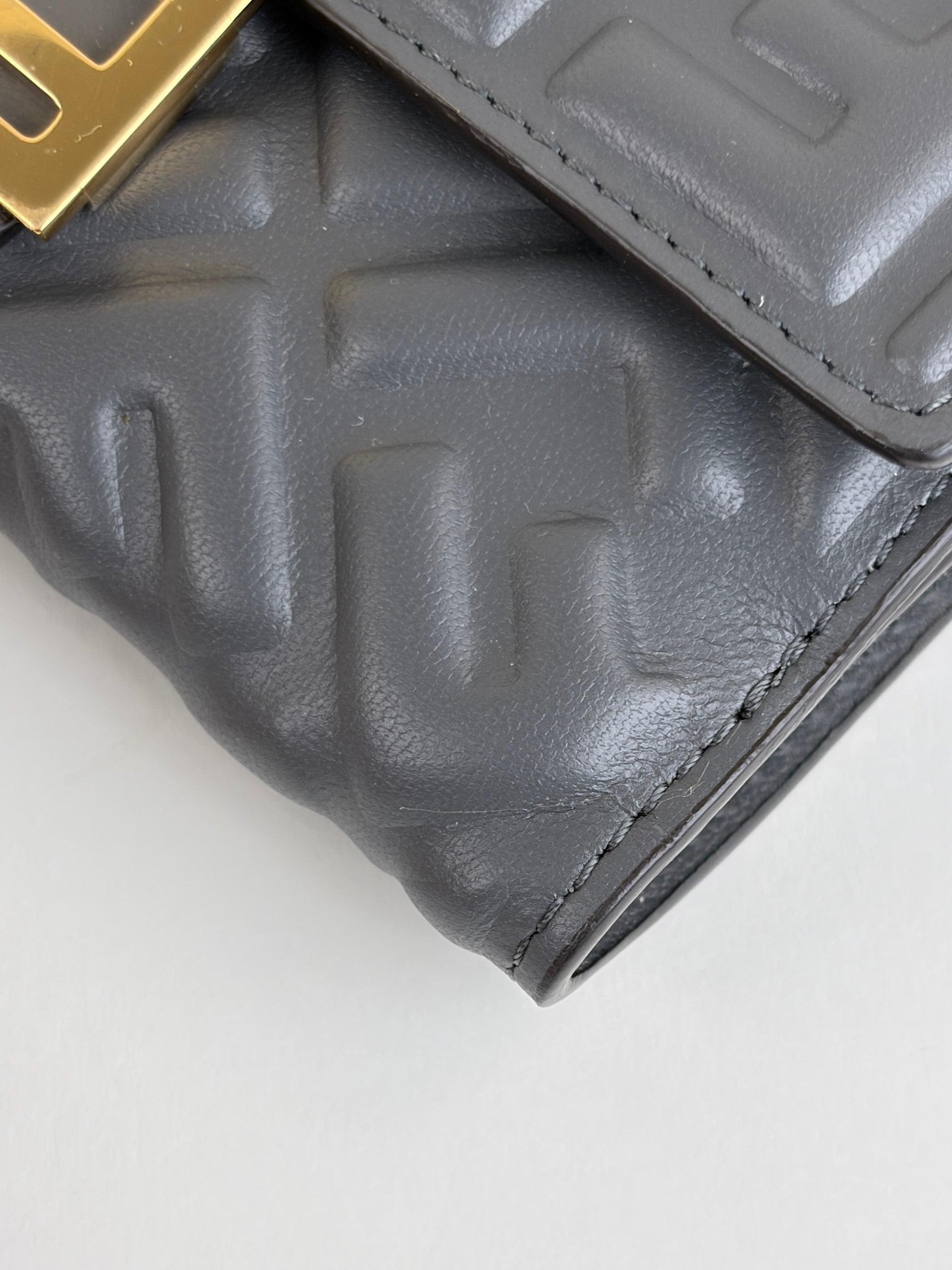 Fendi Baguette grey medium wallet