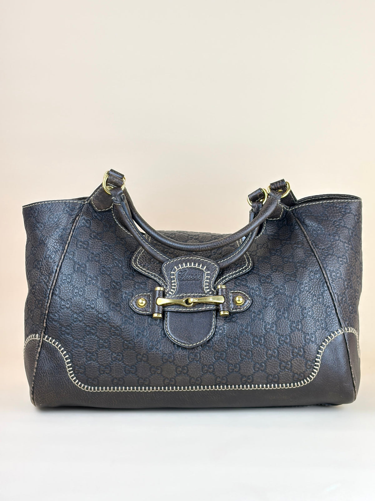 Gucci brown guccissima leather new peiham large
