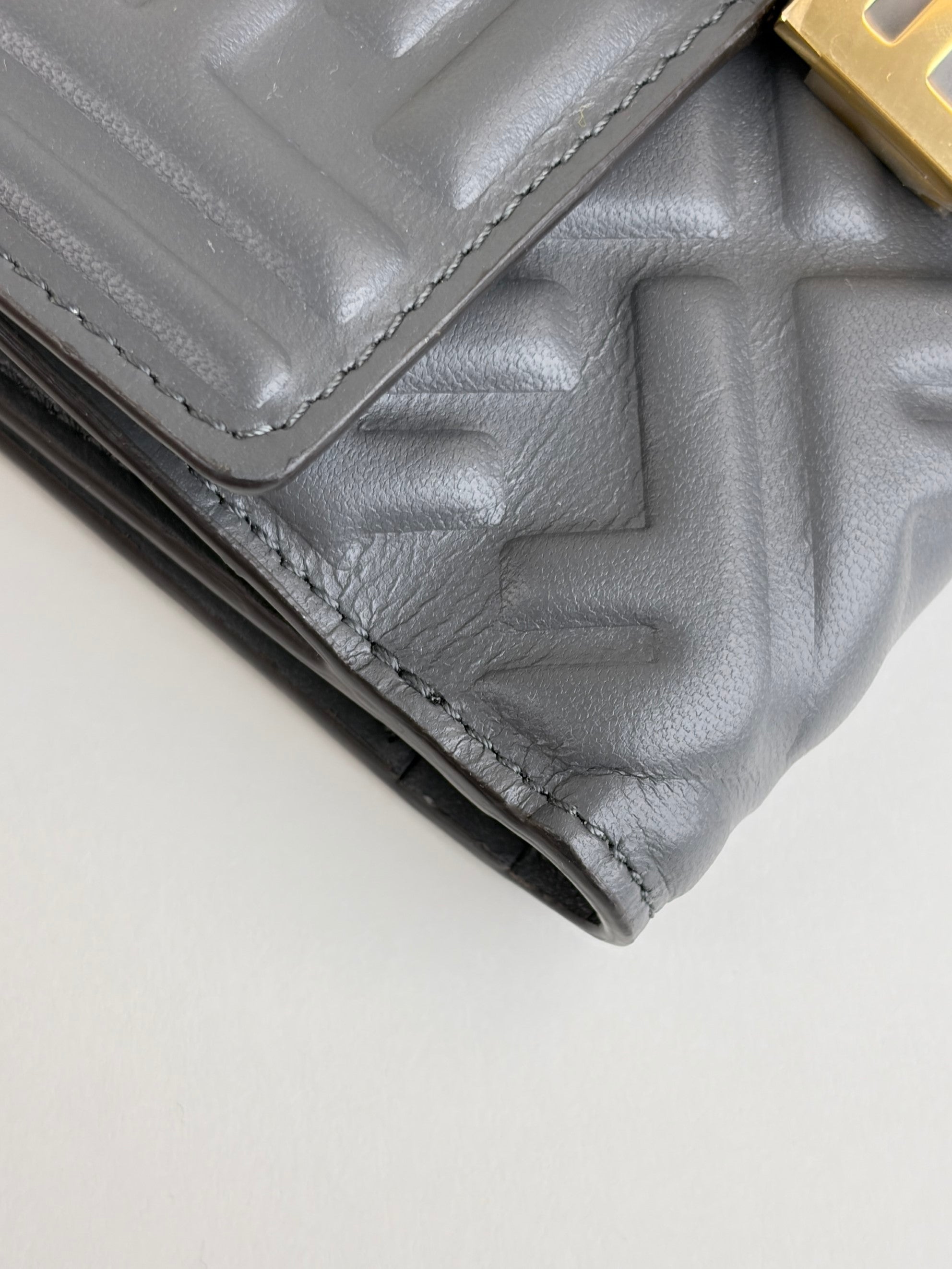 Fendi Baguette grey medium wallet
