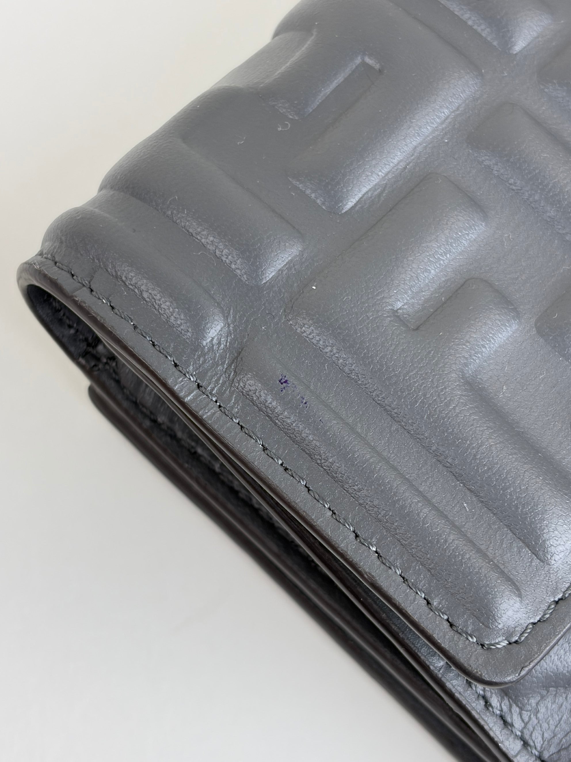 Fendi Baguette grey medium wallet