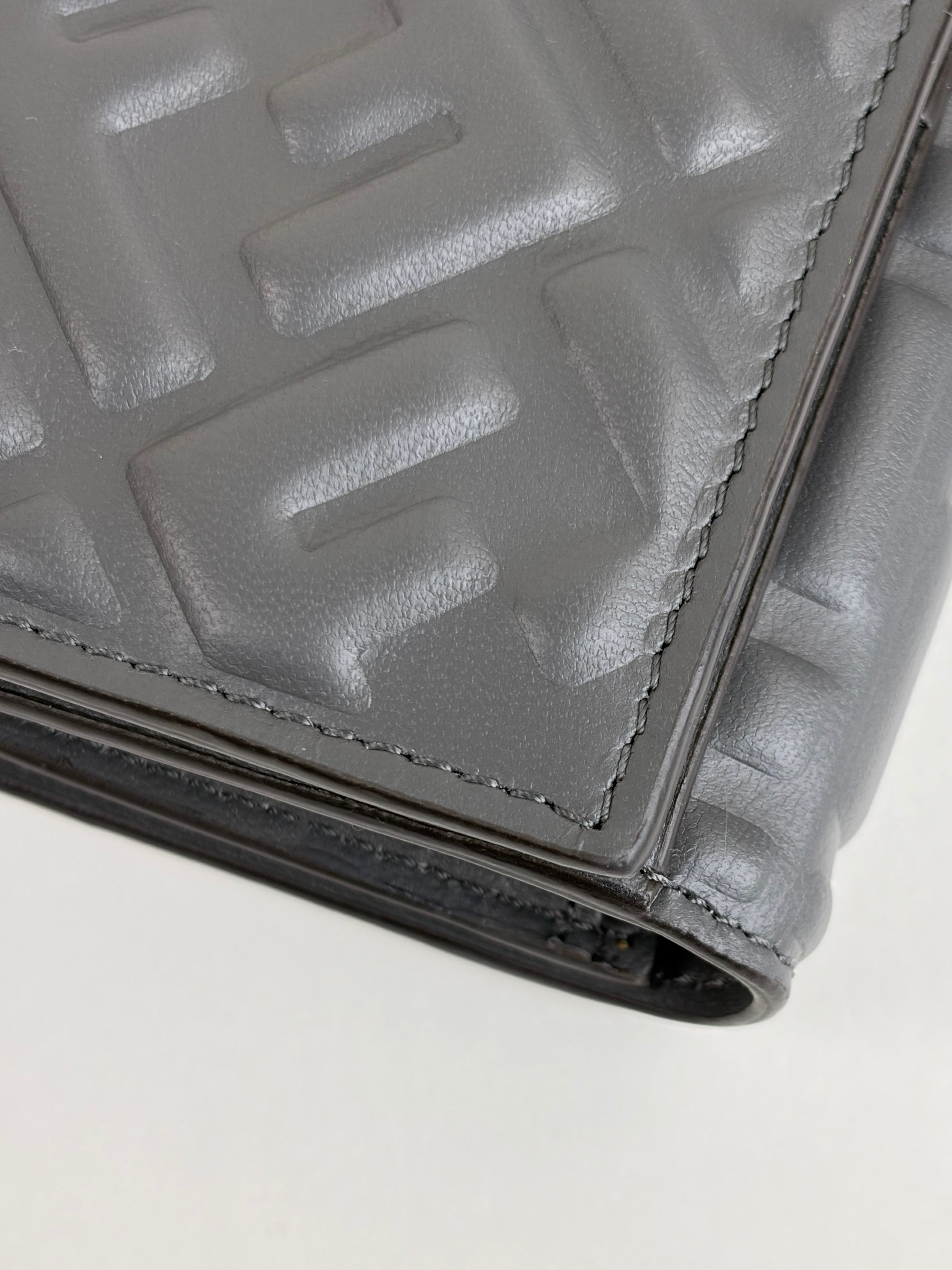 Fendi Baguette grey medium wallet