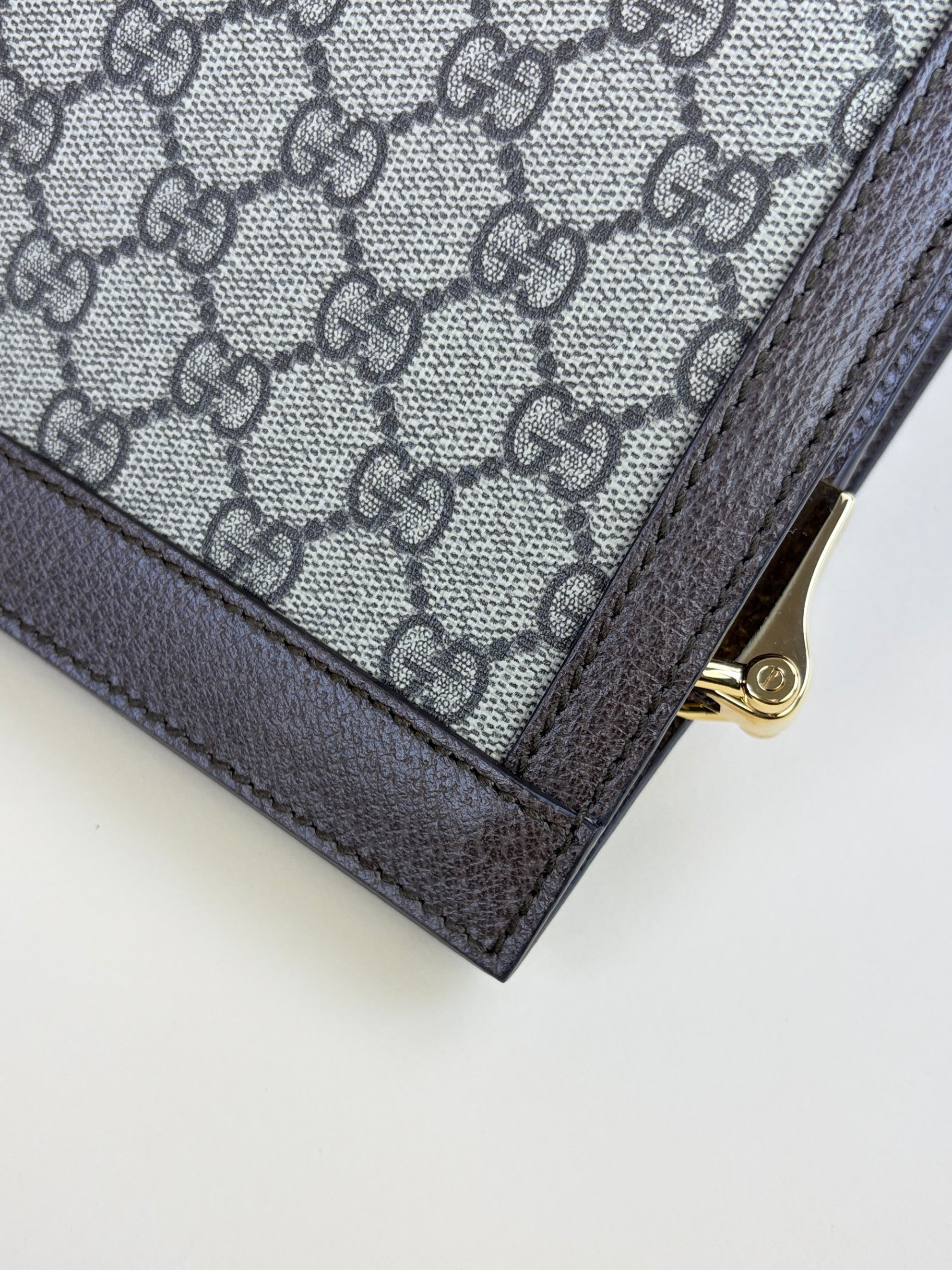Gucci Brown GG Supreme Monogram Medium Ophidia Chain Shoulder Bag