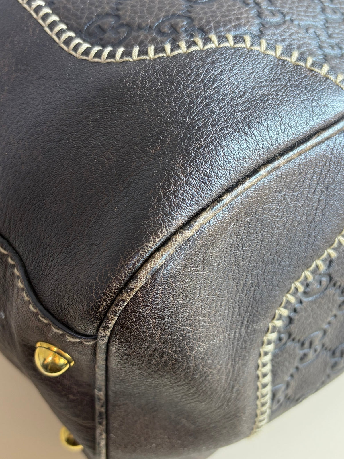 Gucci brown guccissima leather new peiham large