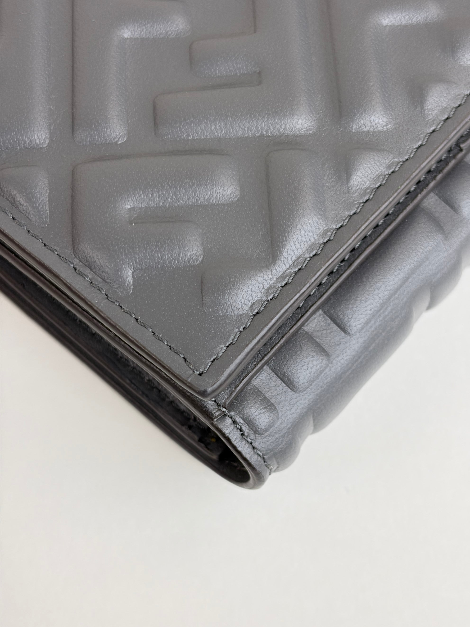 Fendi Baguette grey medium wallet