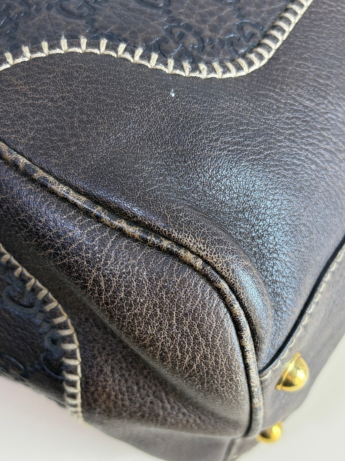 Gucci brown guccissima leather new peiham large