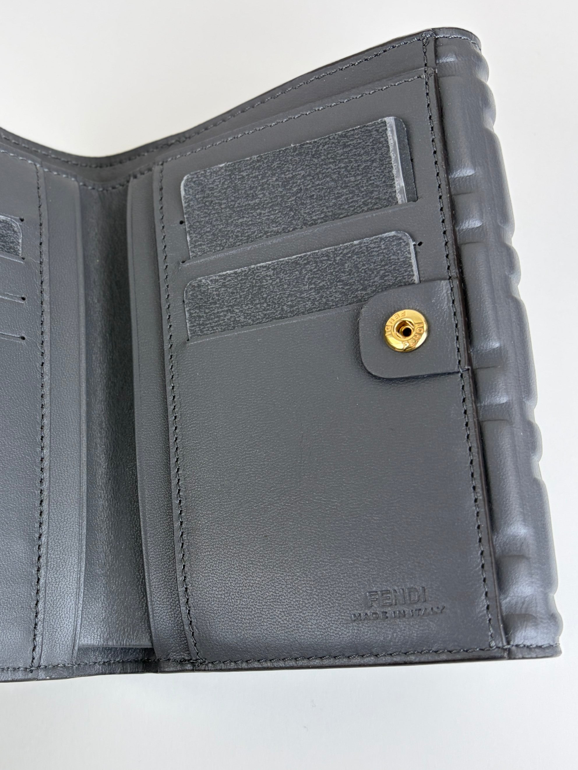 Fendi Baguette grey medium wallet