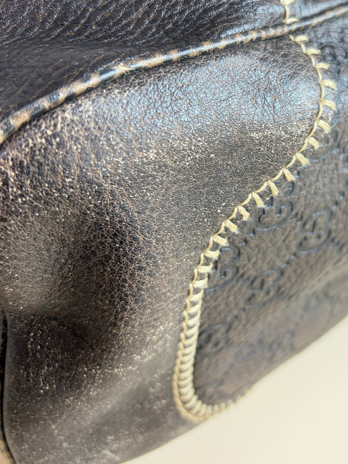 Gucci brown guccissima leather new peiham large