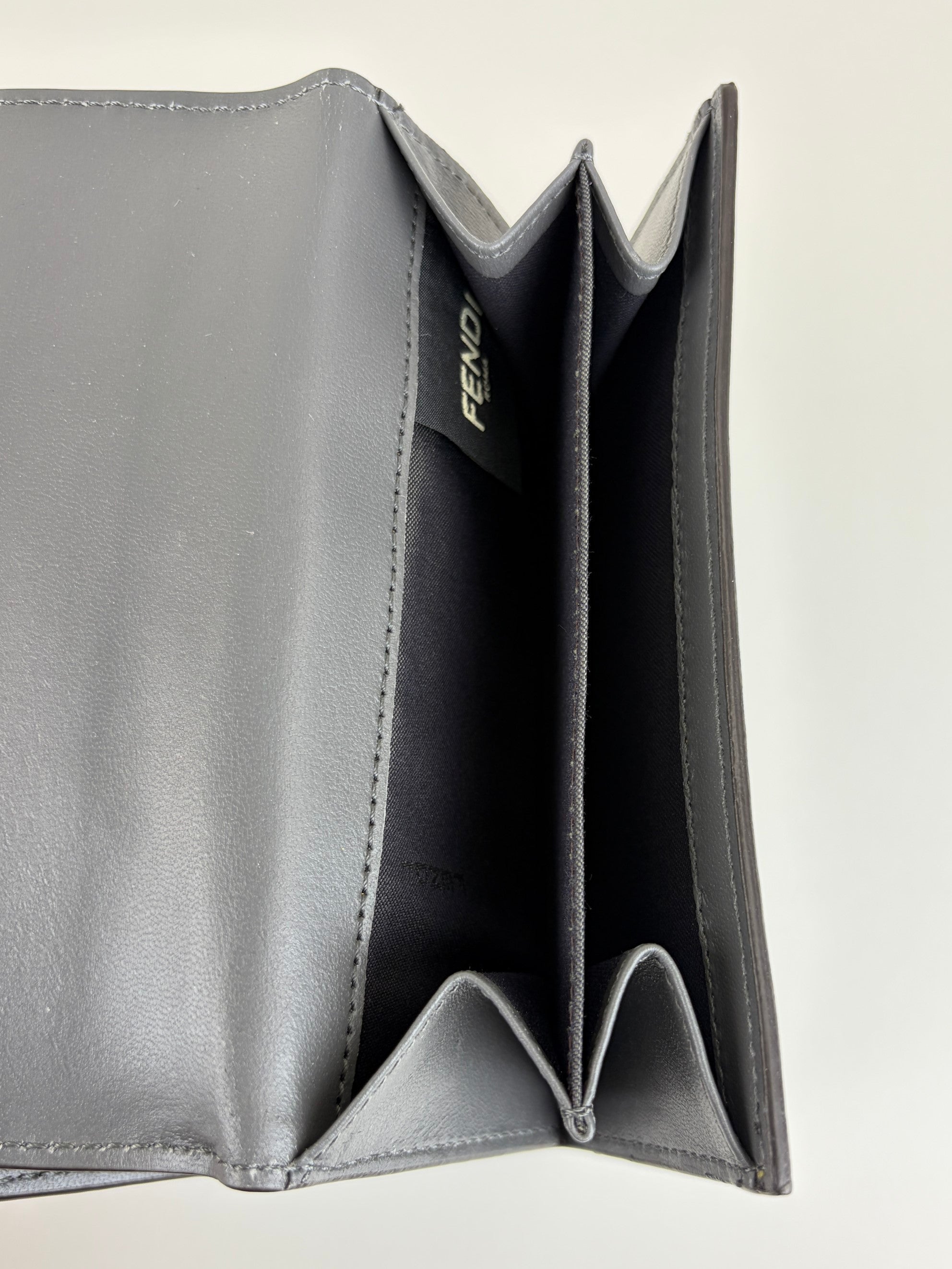 Fendi Baguette grey medium wallet