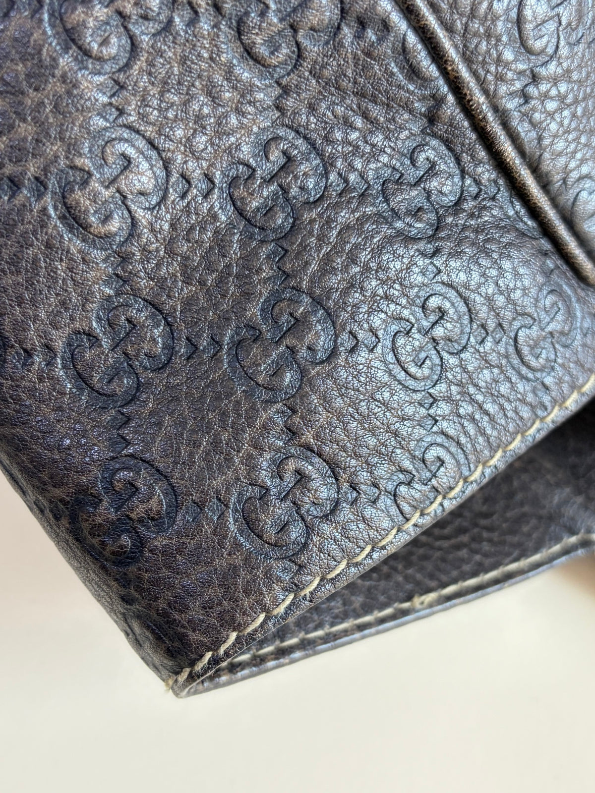 Gucci brown guccissima leather new peiham large