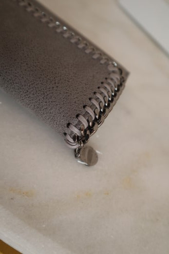 Stella Mccartney Grey Falabella Flap Continental Wallet