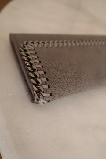 Stella Mccartney Grey Falabella Flap Continental Wallet