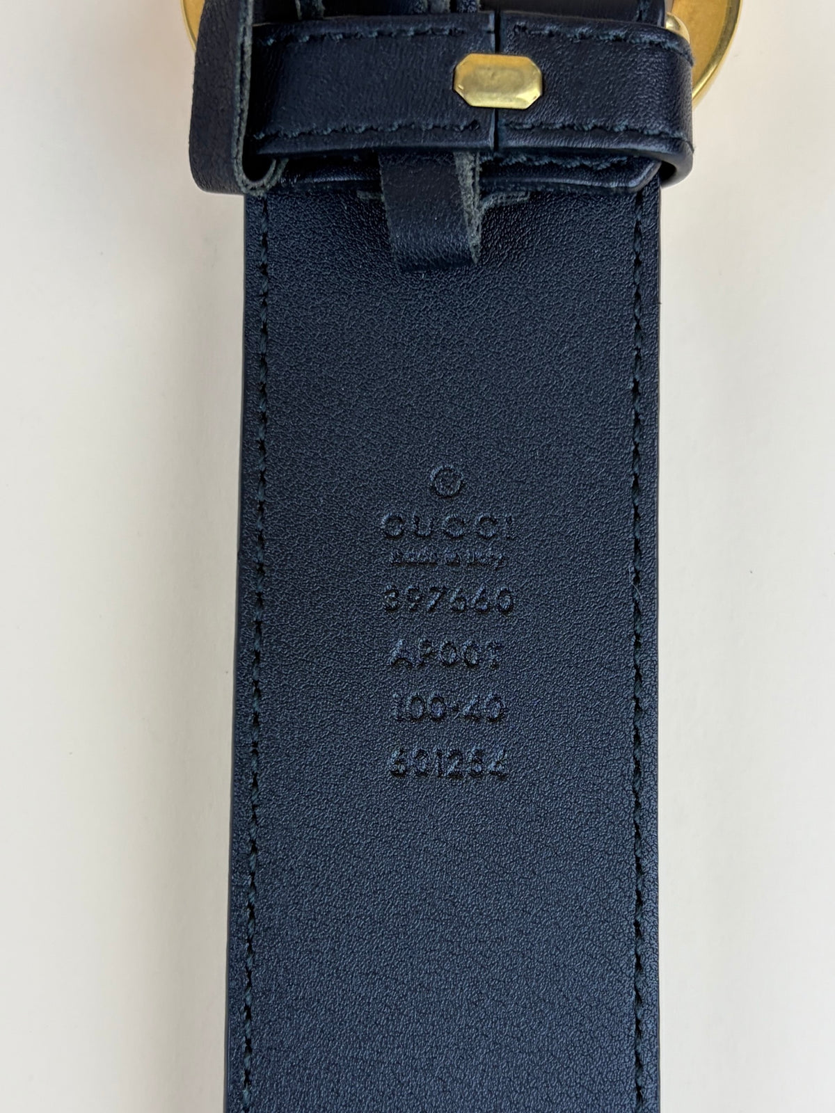 Gucci black leather gg marmont wide belt 40mm