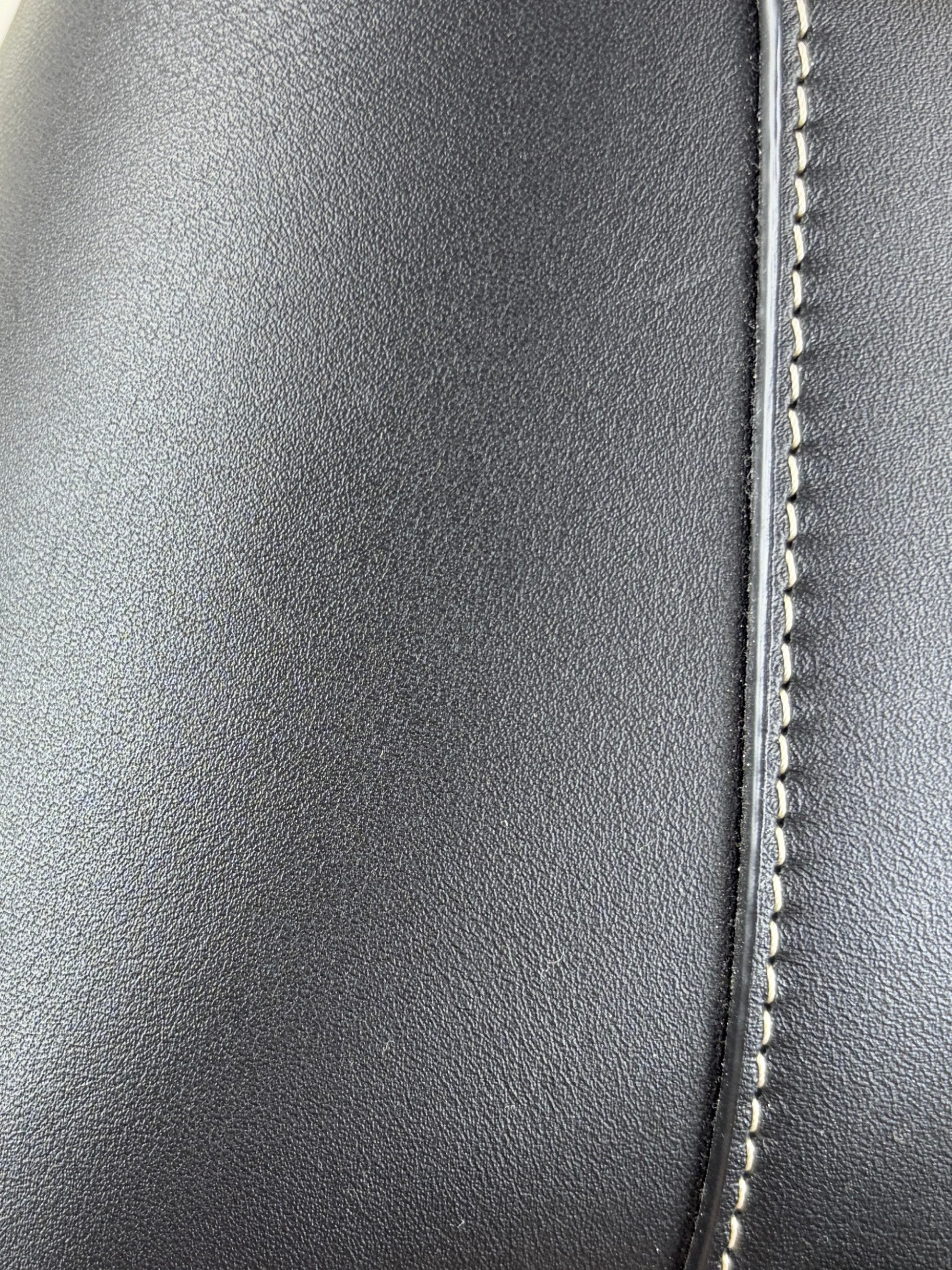 Burberry black calfskin small pocket tote bag