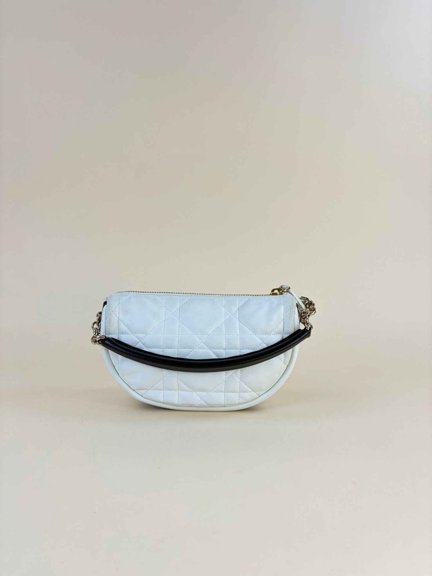 Christian Dior lambskin conga White Vibe Hobo Small Bag