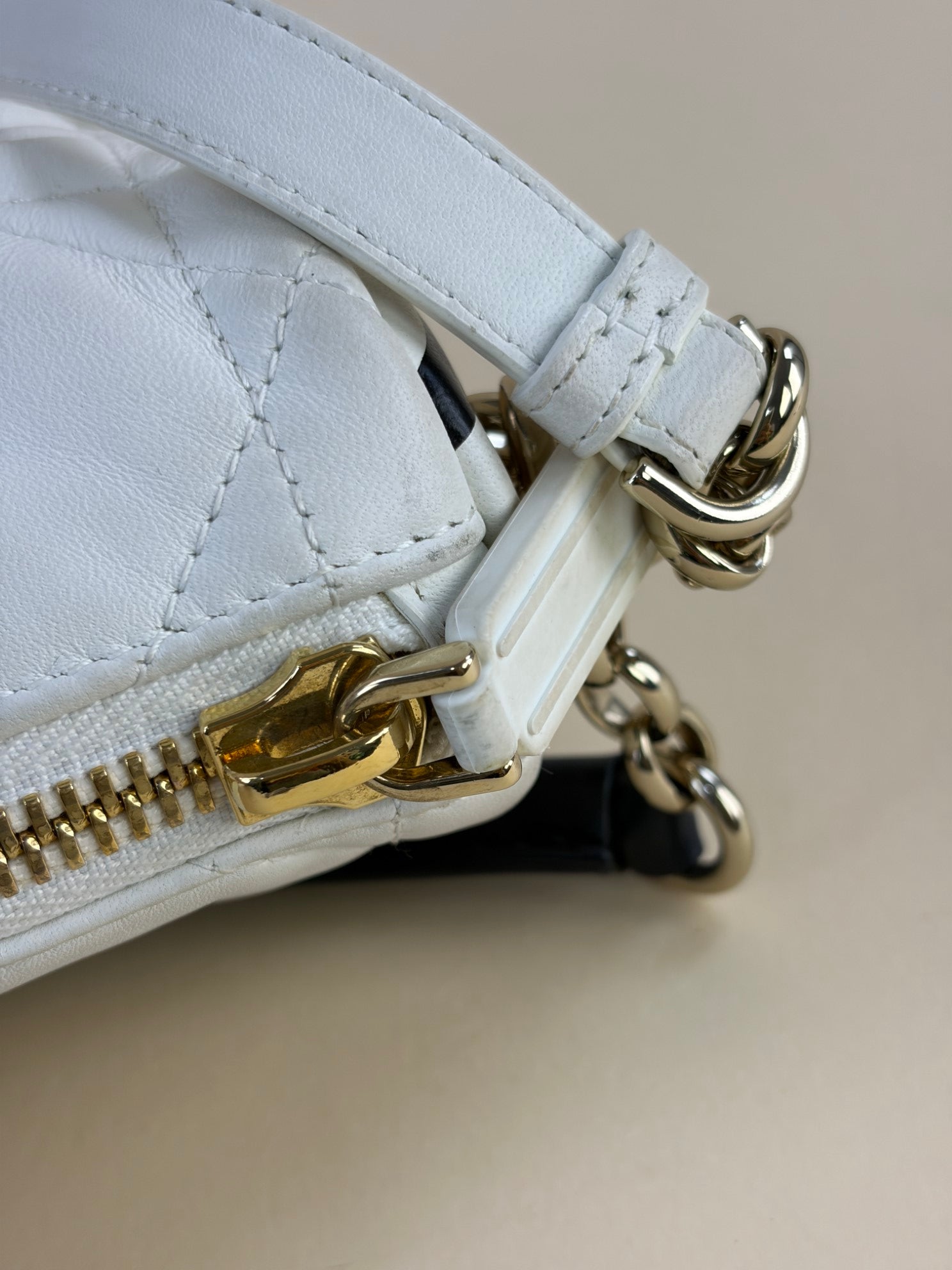 Christian Dior lambskin conga White Vibe Hobo Small Bag