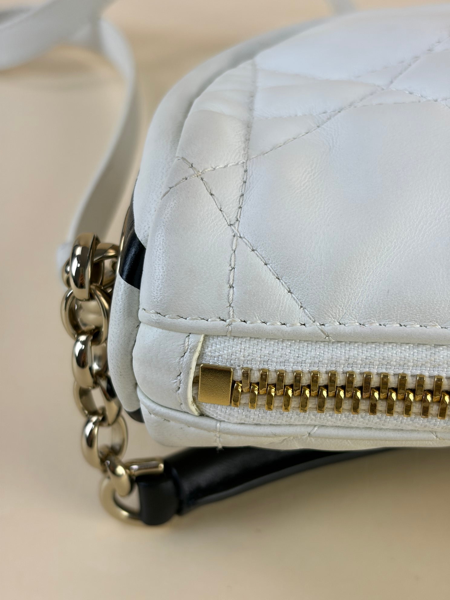 Christian Dior lambskin conga White Vibe Hobo Small Bag