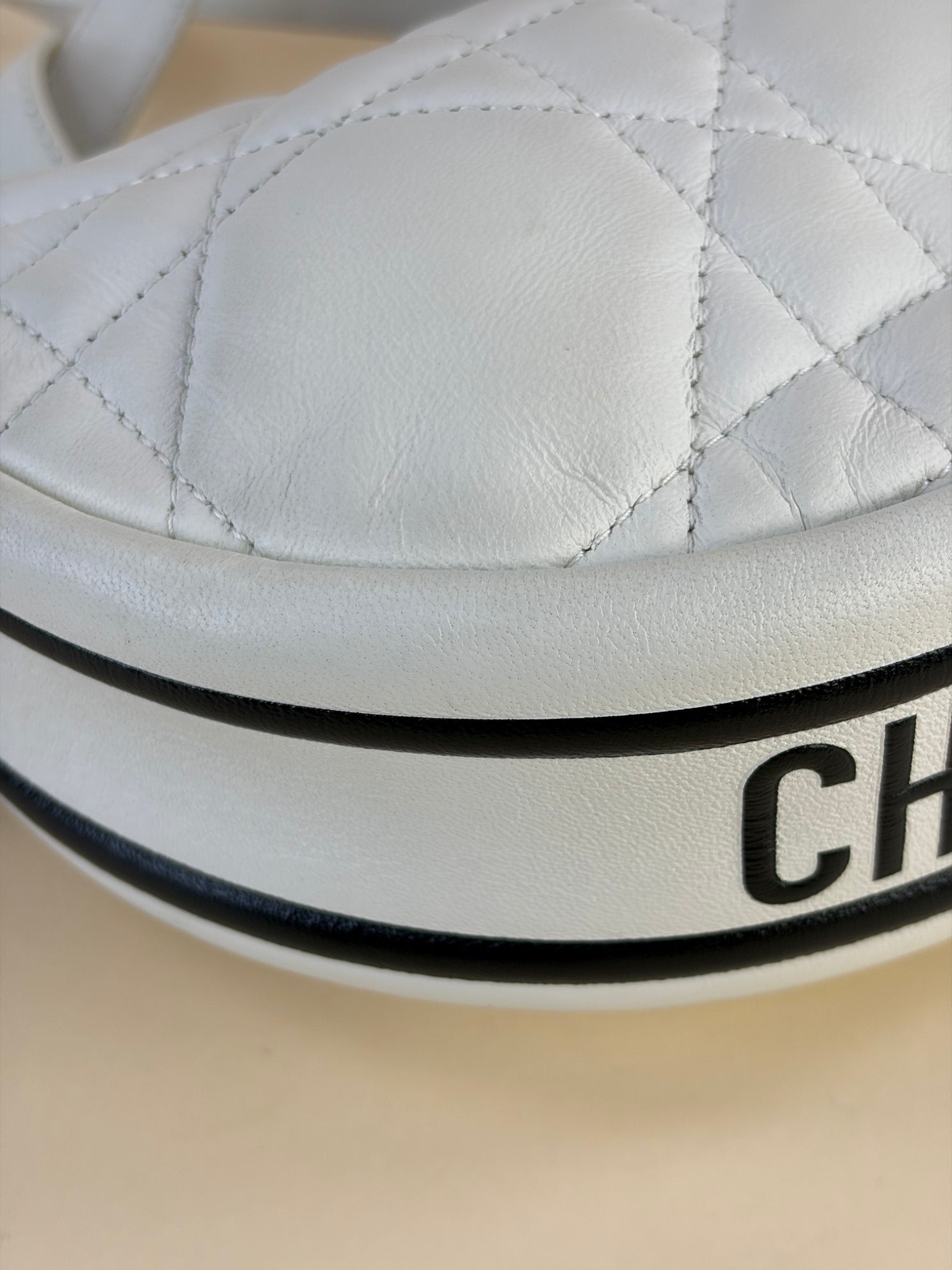 Christian Dior lambskin conga White Vibe Hobo Small Bag