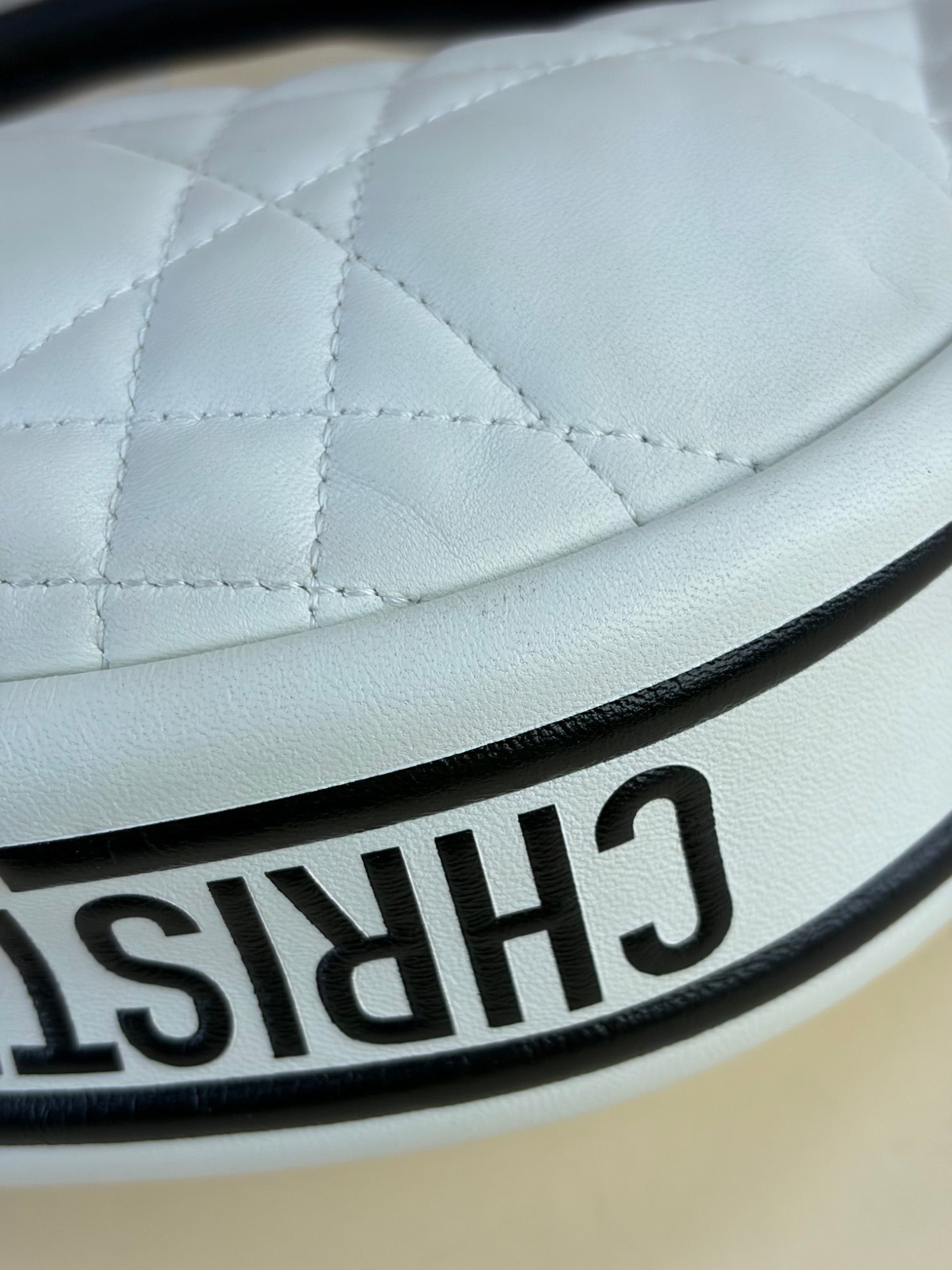 Christian Dior lambskin conga White Vibe Hobo Small Bag