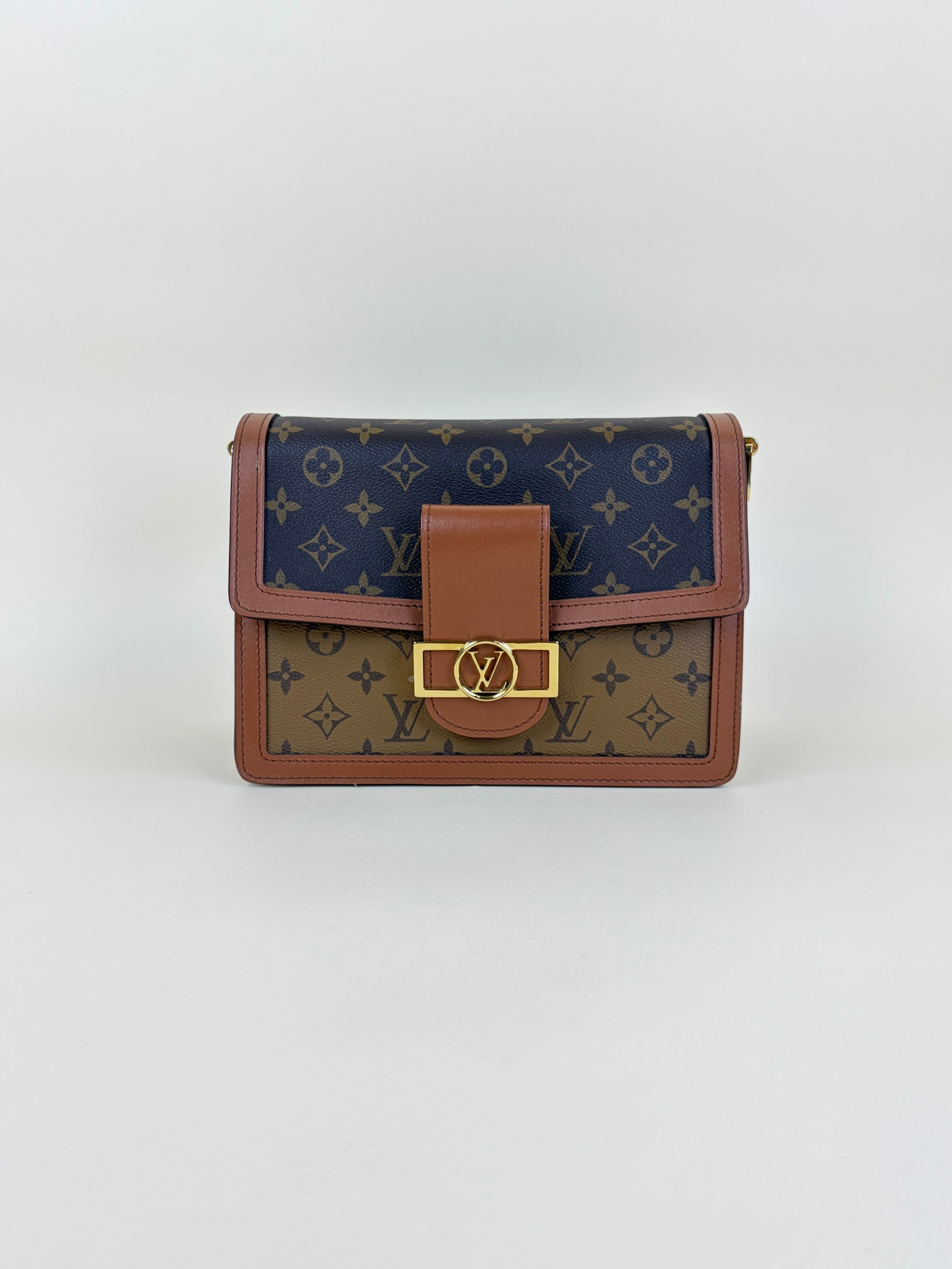 Louis Vuitton Monogram Reverse Dauphine MM Shoulder Bag