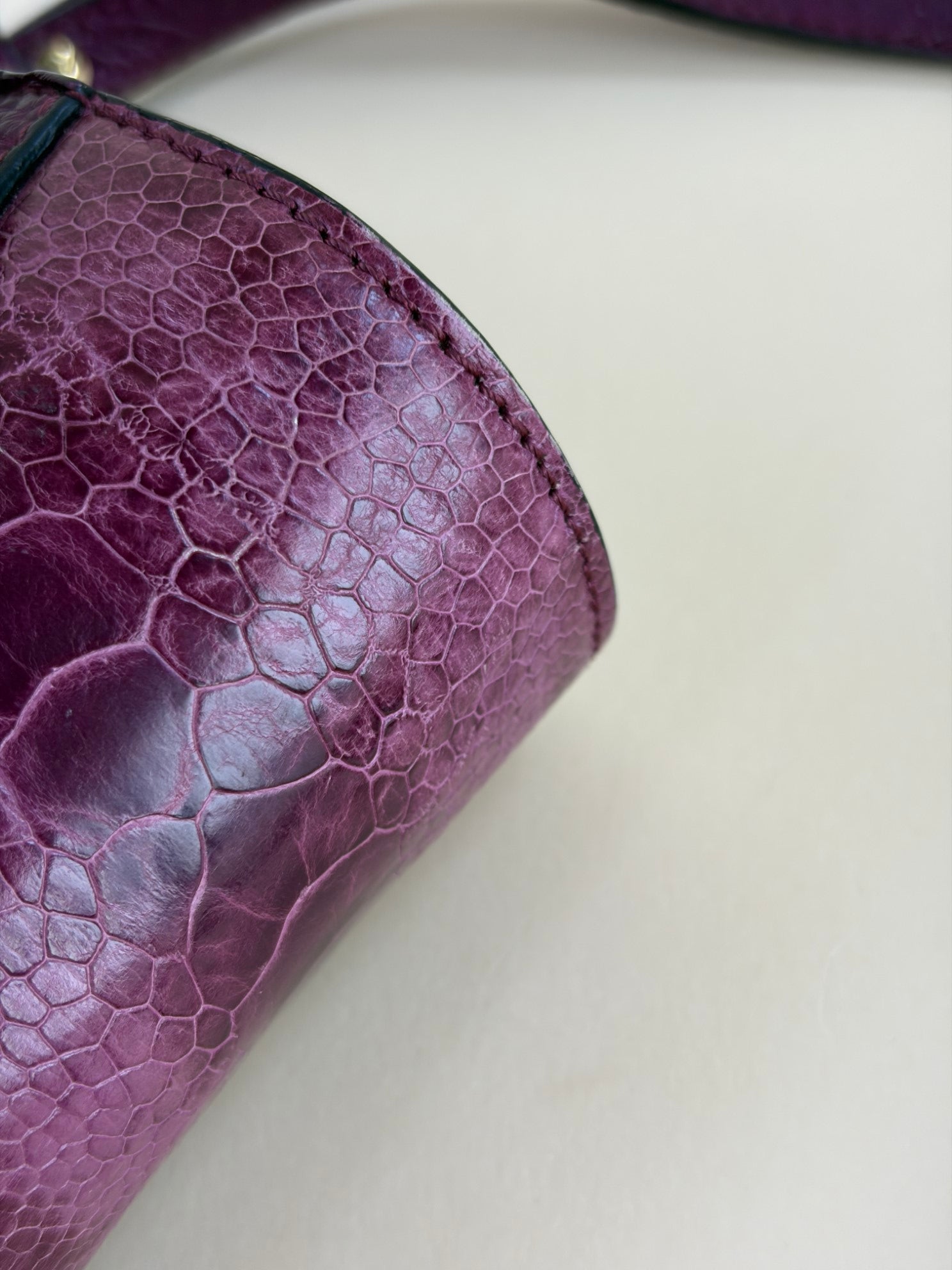 Burberry burgundy  leather