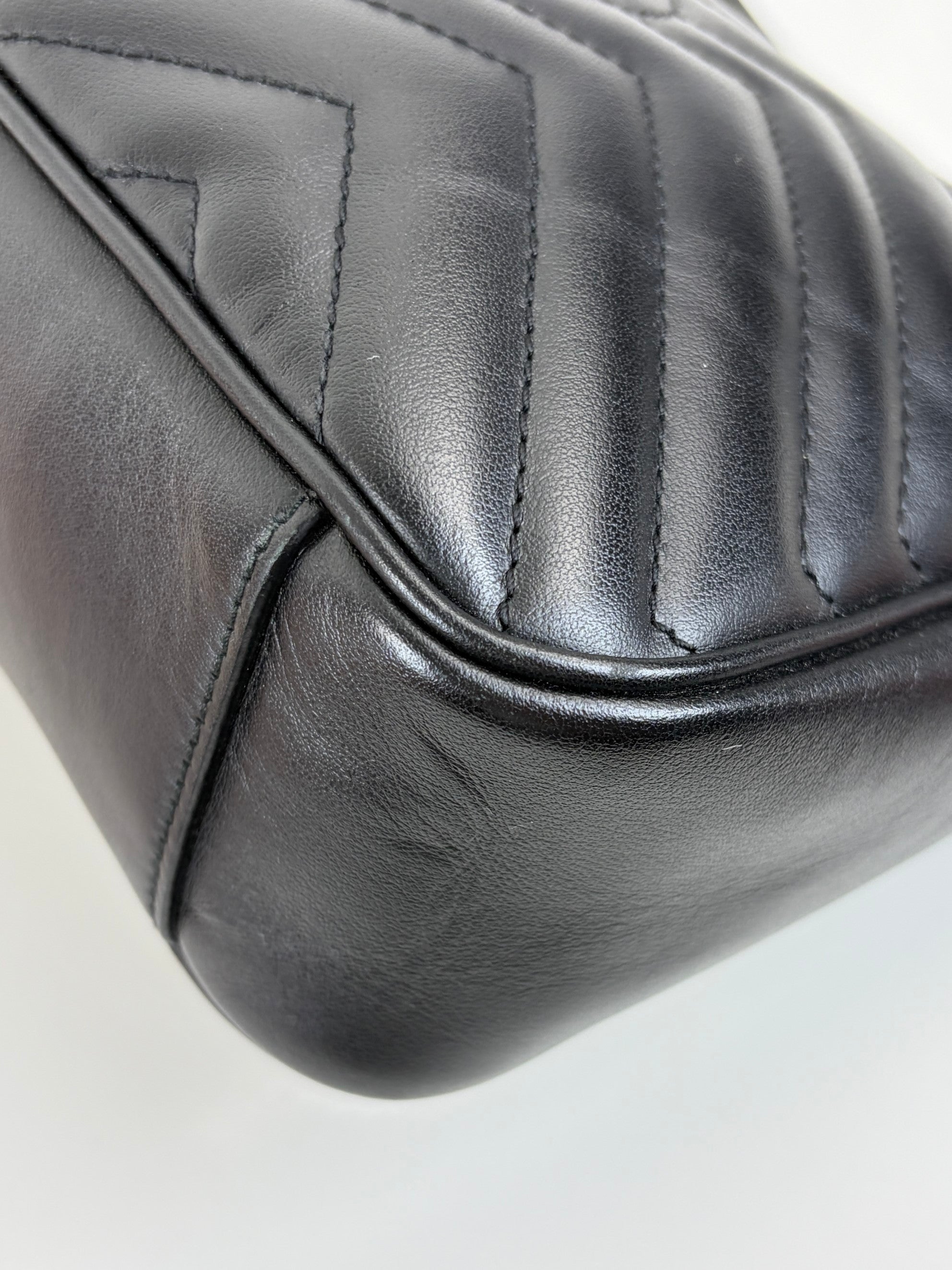 Gucci Black GG Marmont small shoulder bag