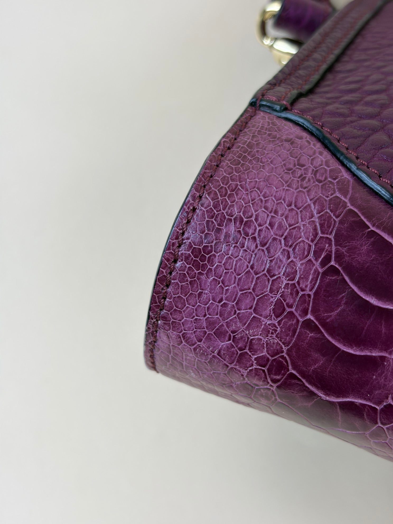 Burberry burgundy  leather