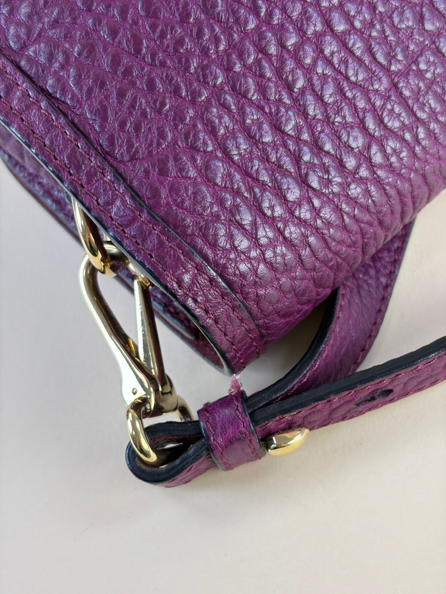 Burberry burgundy  leather