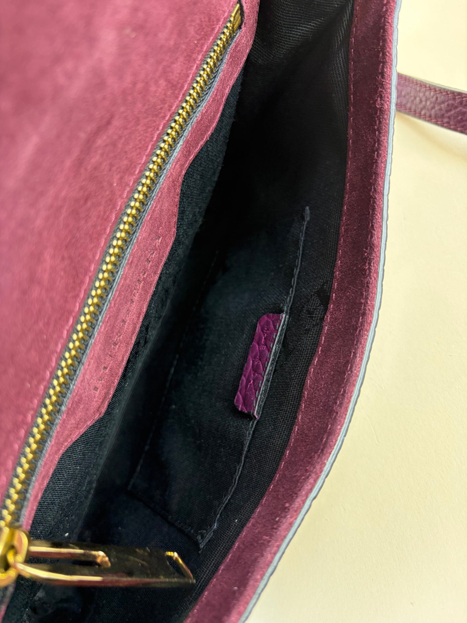 Burberry burgundy  leather